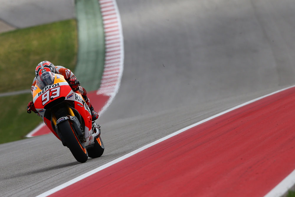 Marc Márquez se exhibe en el Circuito de las Américas