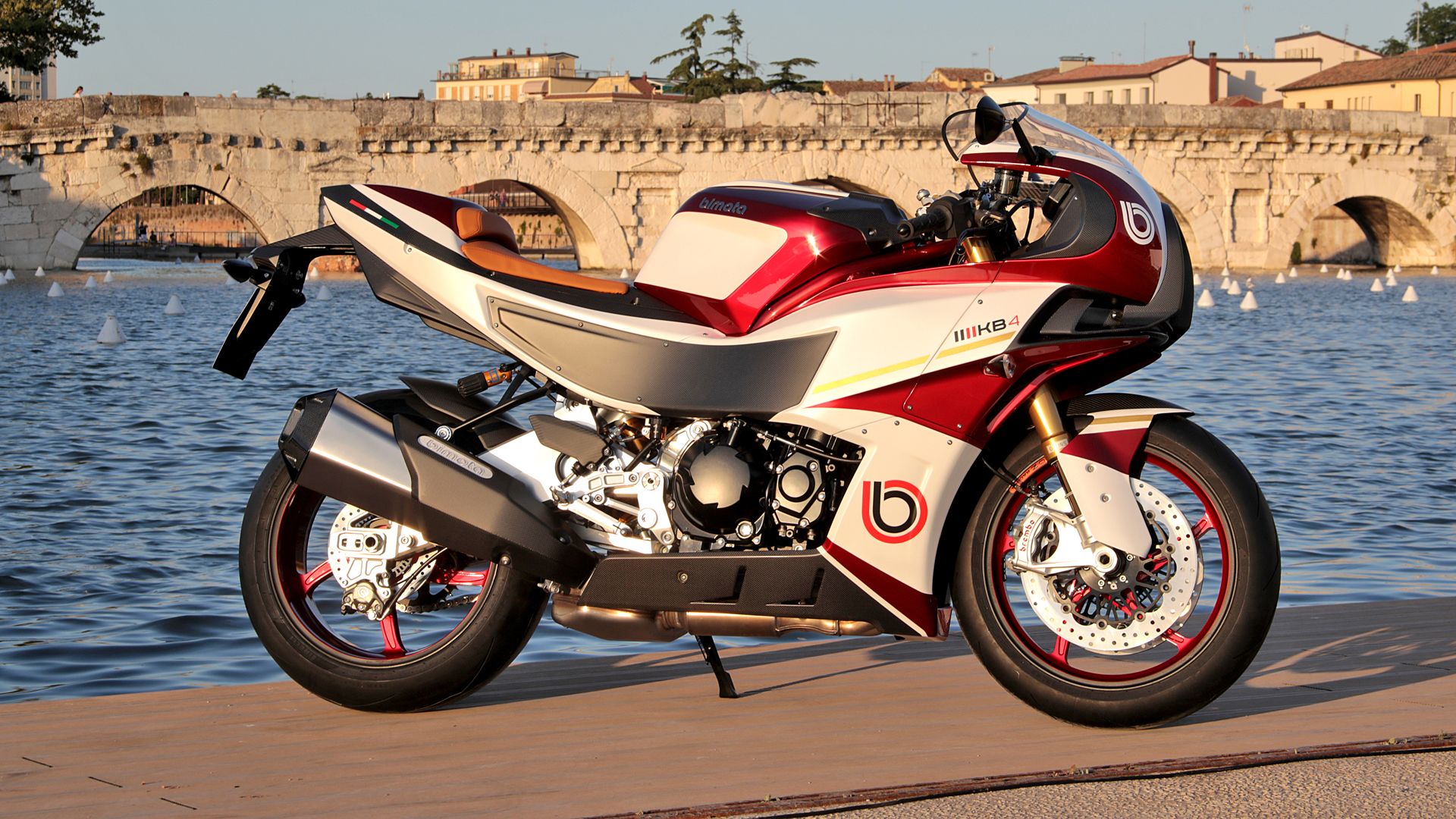 Bimota KB4 dock view front 3 4 right 01