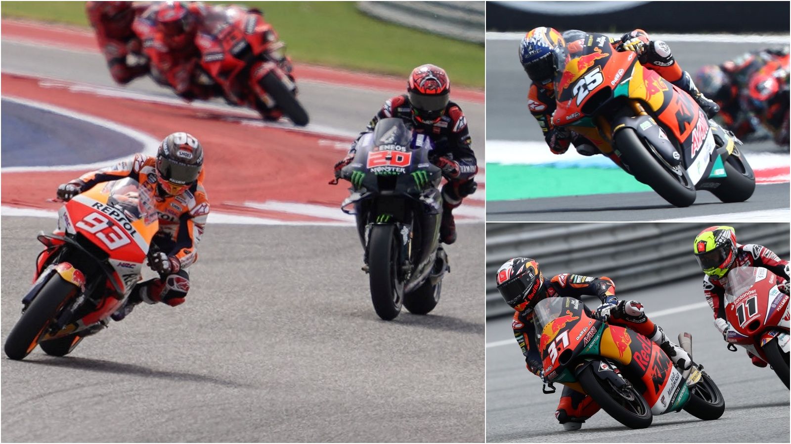 Marc Márquez, Raúl Fernández, Pedro Acosta y Sergio García devuelven a España a lo alto mientras Fabio Quartararo pone a Francia en el mapa
