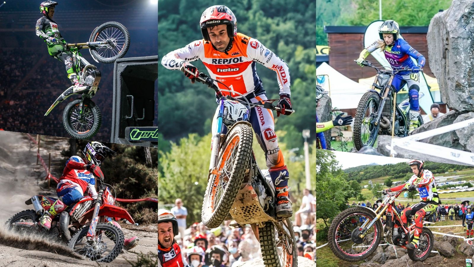 Toni Bou con Montesa, Jaime Busto con Vertigo, Brad Freeman con Beta, Emma Bristow con Sherco y Toby Martyn con TRS han brillado en 2021