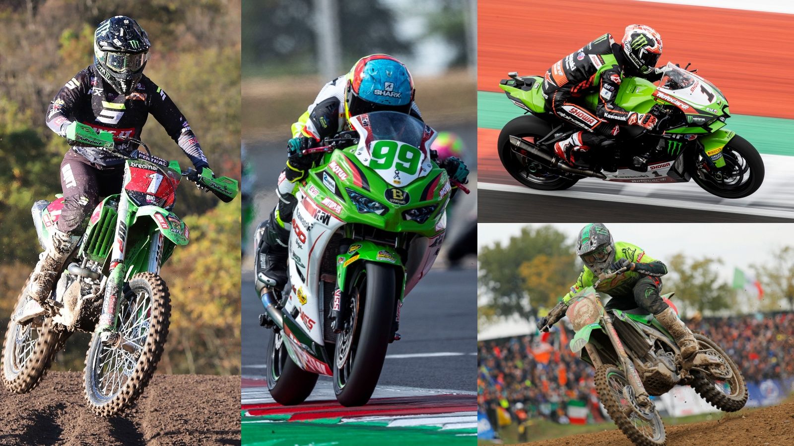 Courtney Duncan y Adrián Huertas han dado títulos mundiales a Kawasaki en 2021, con Jonathan Rea y Romain Febvre como subcampeones