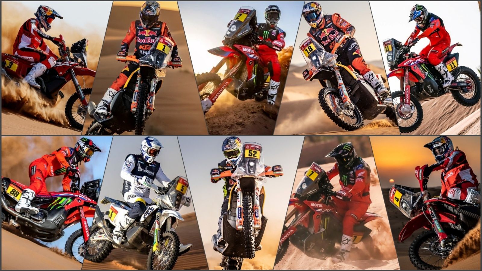 Los 10 grandes favoritos para ganar el Dakar 2022 en moto