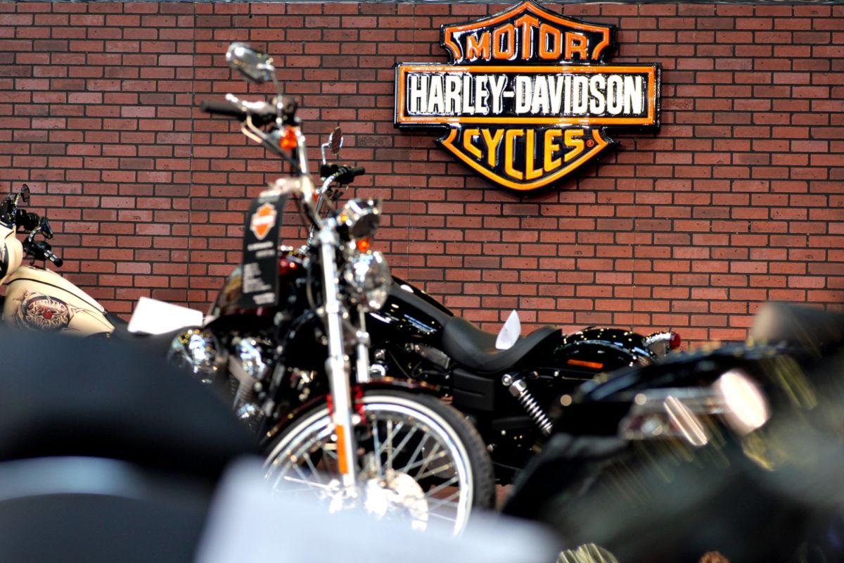 Logotipo de la compañía Harley Davidson. Fuente: iStock / bizoo_n