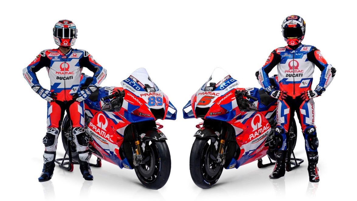 Las Ducati Desmosedici GP22 del Pramac para MotoGP 2022