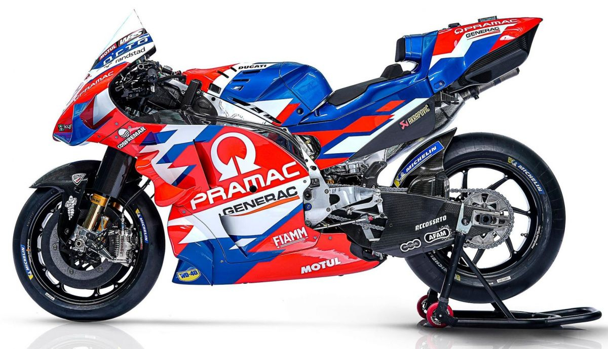 La Ducati Desmosedici GP22 del Pramac Racing para MotoGP 2022 La Ducati Desmosedici GP22 del Pramac Racing para MotoGP 2022