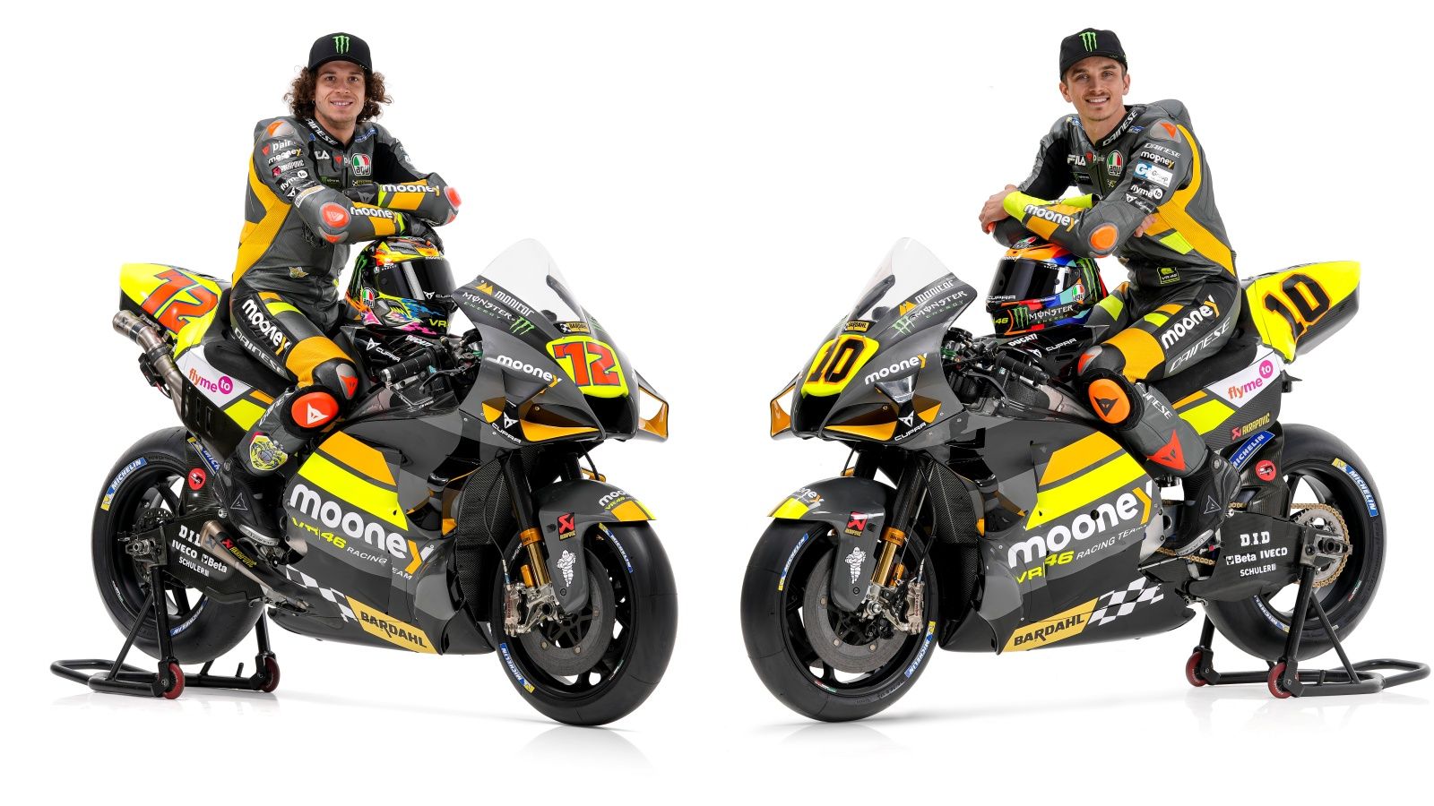 Marco Bezzecchi y Luca Marini sobre las Ducati Desmosedici GP del Mooney VR46 Racing Team que llevarán en la temporada 2022 de MotoGP