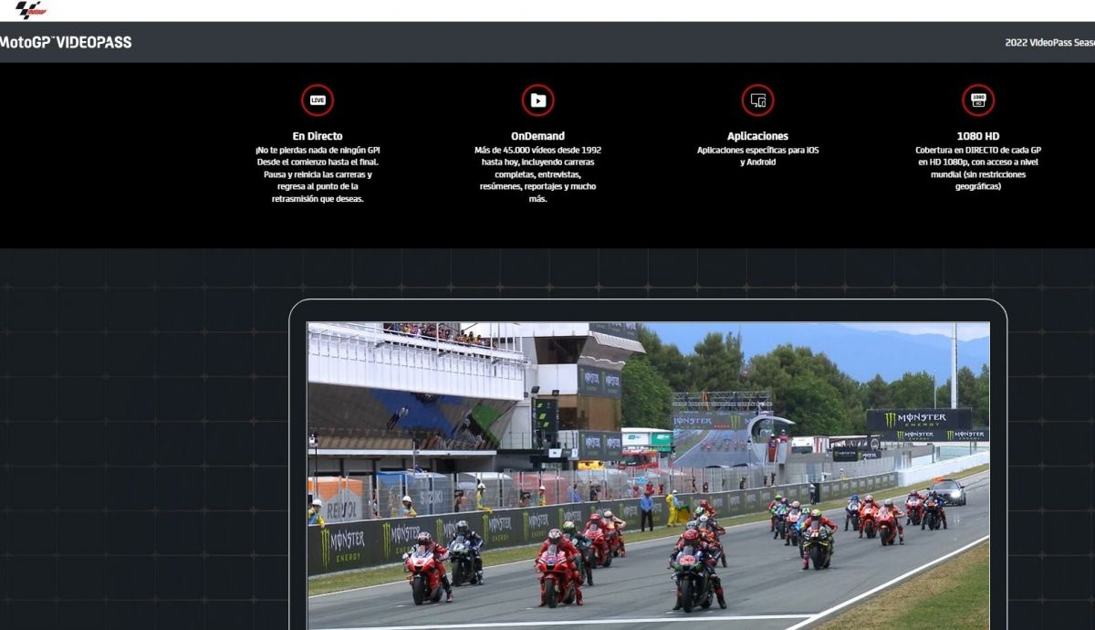 El Videopass oficial de MotoGP sigue siendo una de las opciones para 2022 El Videopass oficial de MotoGP sigue siendo una de las opciones para 2022