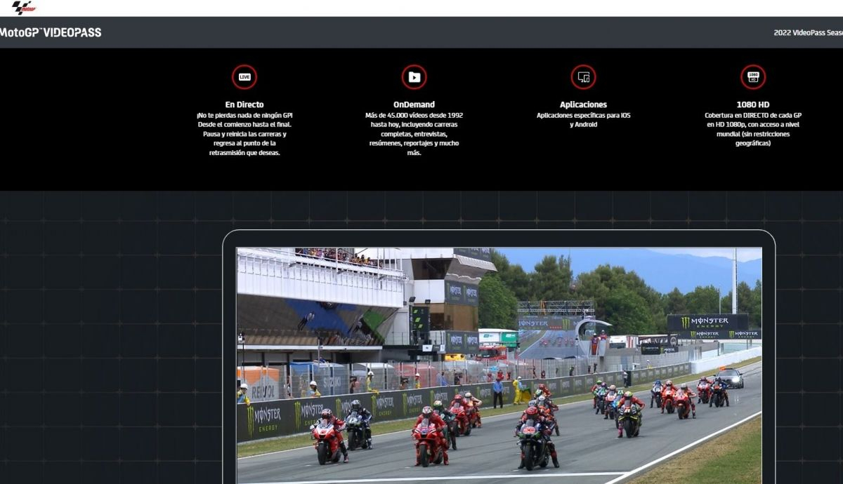 El Videopass oficial de MotoGP sigue siendo una de las opciones para 2022