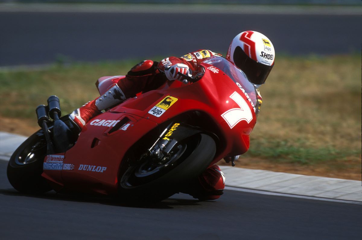 Eddie Lawson ganó con Cagiva en Hungaroring. Fuente: Gold & Goose
