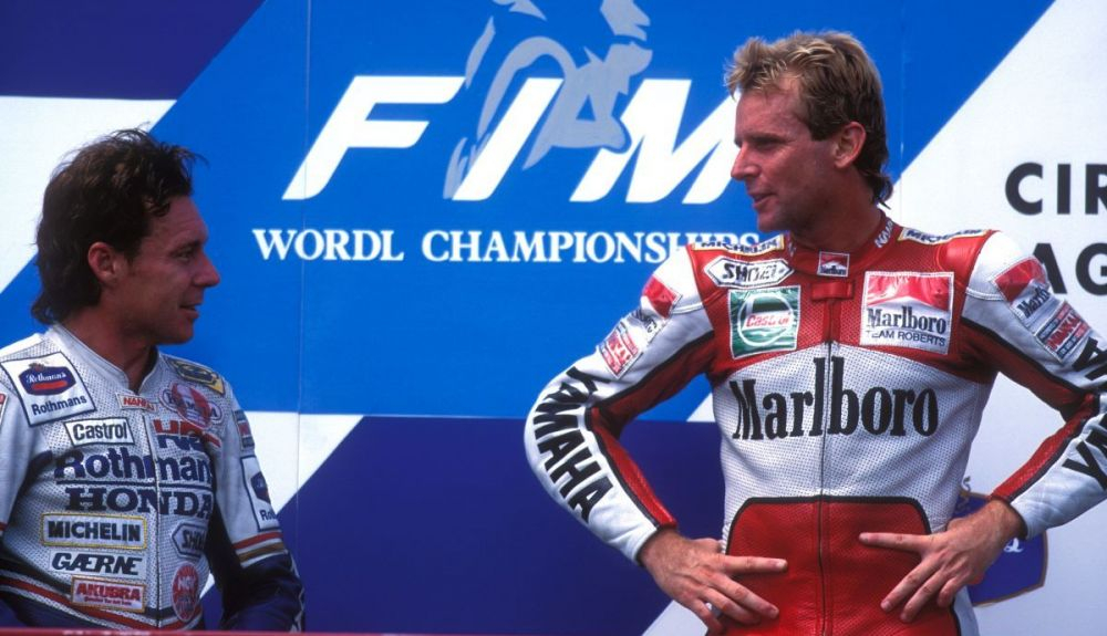 Wayne Gardner y Wayne Rainey en Magny-Cours en 1992. Fuente: Gold & Goose