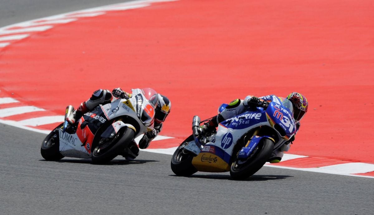 Carmelo Morales y Kenny Noyes, 2010, Catalunya, Mundial Moto2 Carmelo Morales y Kenny Noyes, 2010, Catalunya, Mundial Moto2