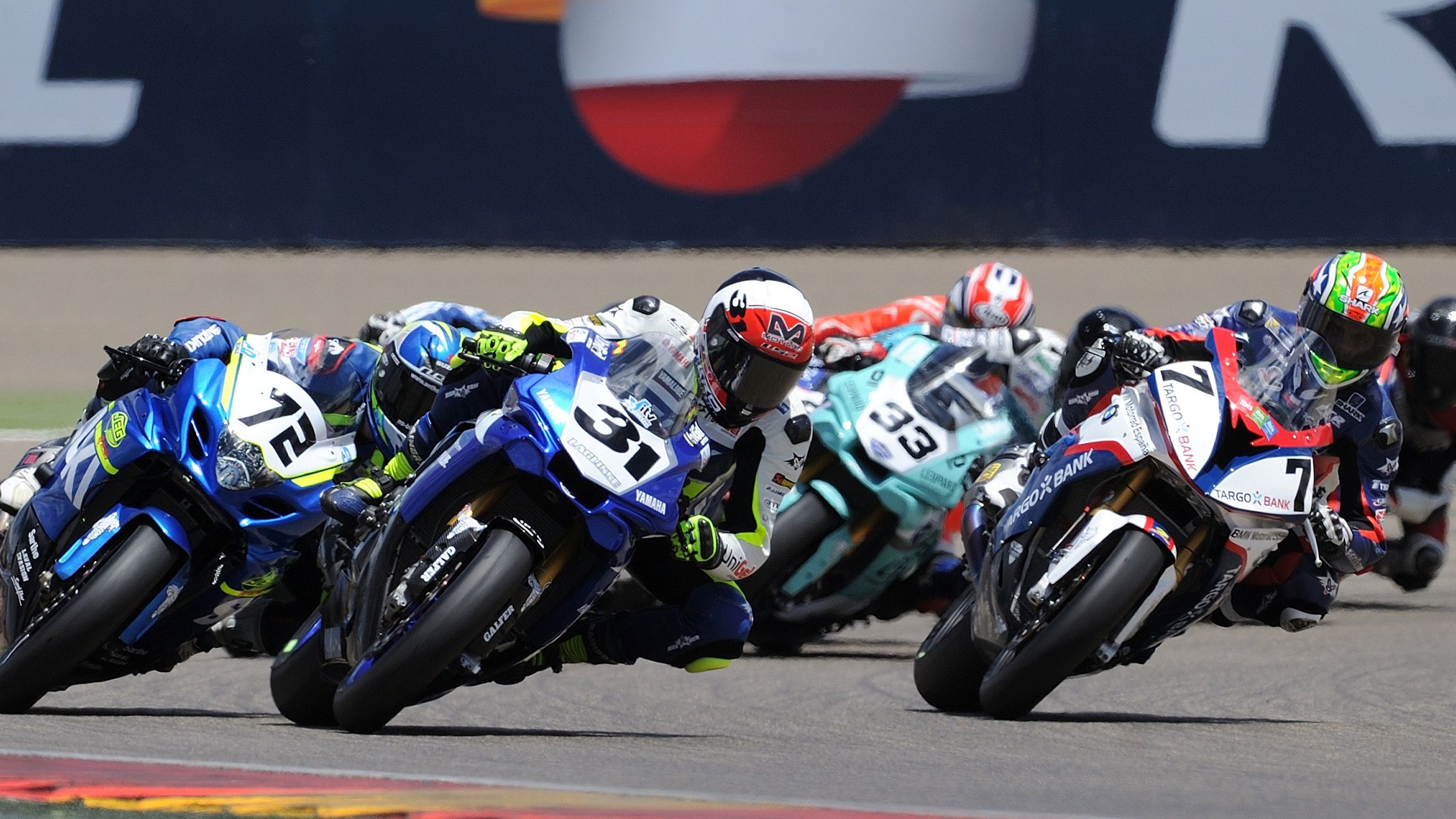 Carmelo Morales, Maxi Scheib y Anthony Delhalle, 2016, Aragón, FIM CEV Superbike