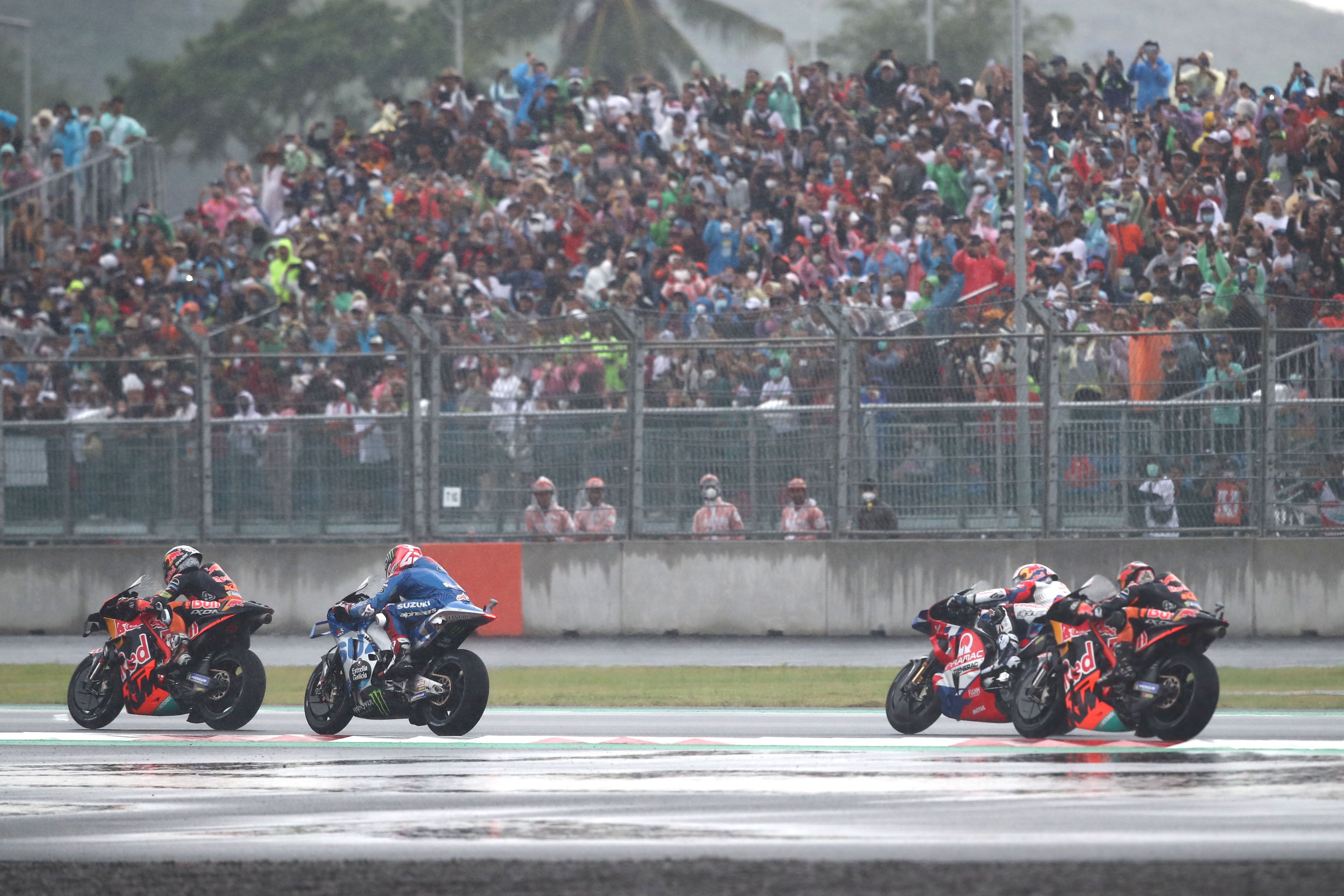 Miguel Oliveira, Álex Rins, Johann Zarco y Brad Binder