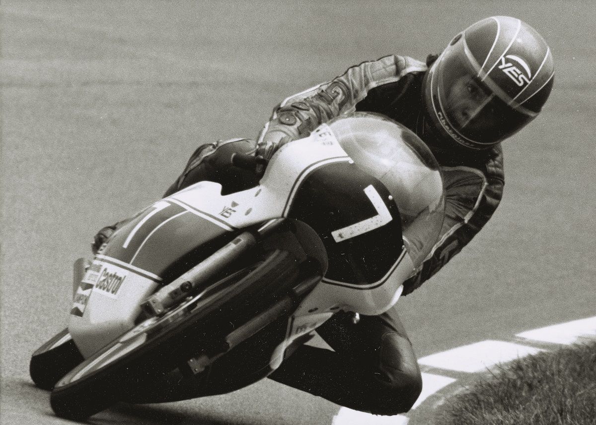 Iván Palazzese en un GP de 125 cc en 1981. Fuente: Maurice Büla © FIM