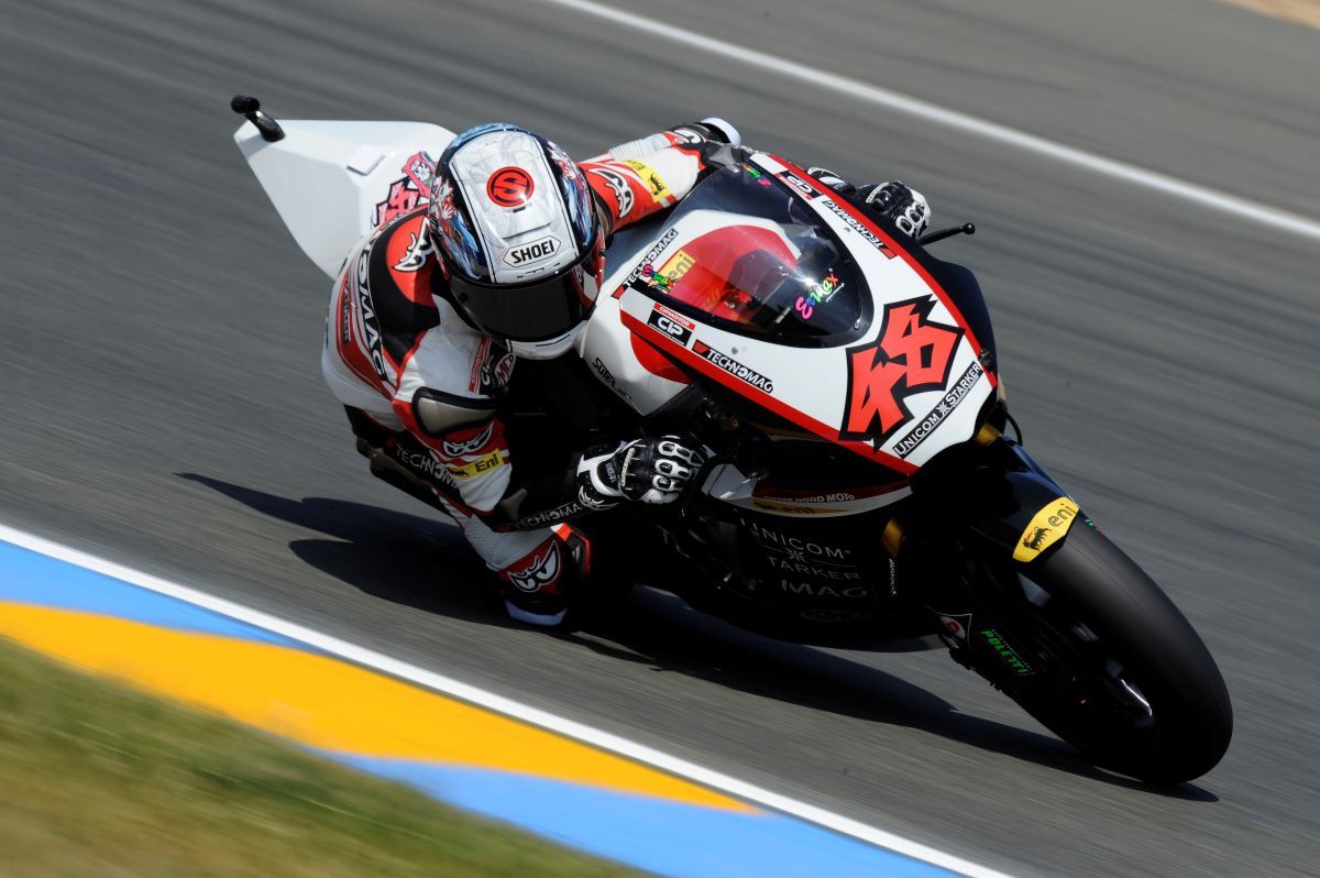 Shoya Tomizawa en plena carrera. Fuente: Gold & Goose