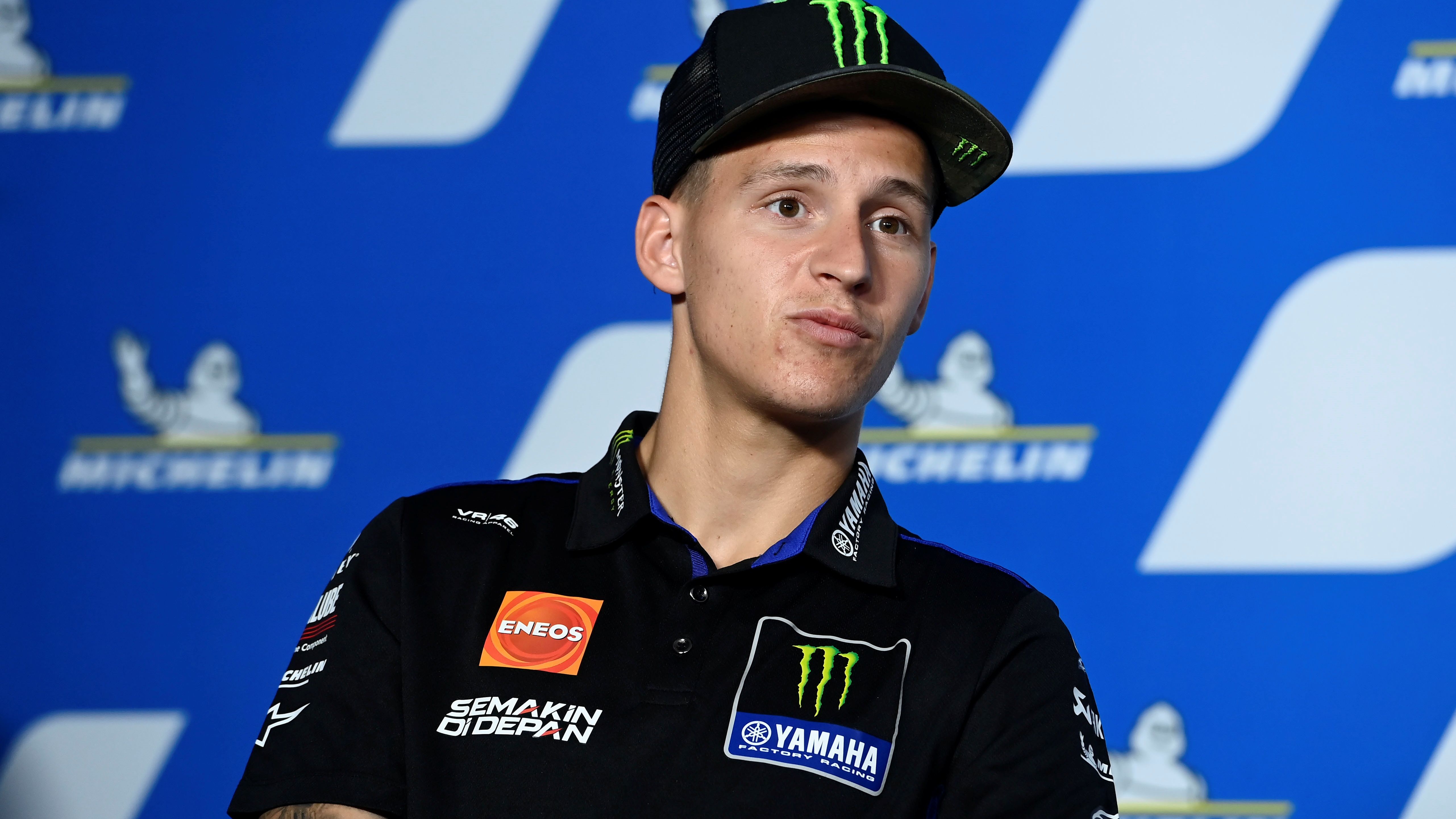 Fabio Quartararo en la rueda de prensa de Argentina