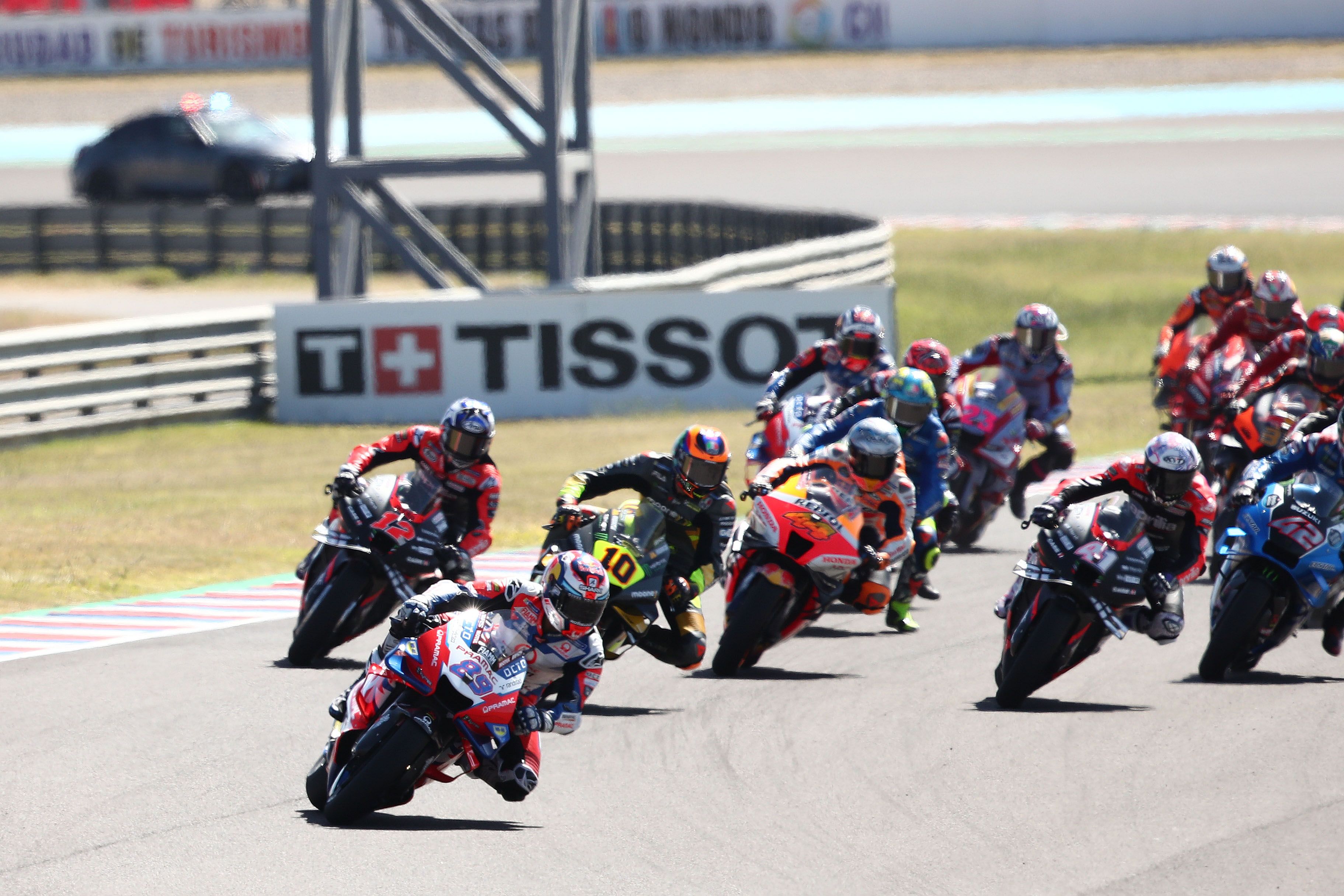 Jorge Martín gana metros en la salida de la carrera, MotoGP Argentina 2022