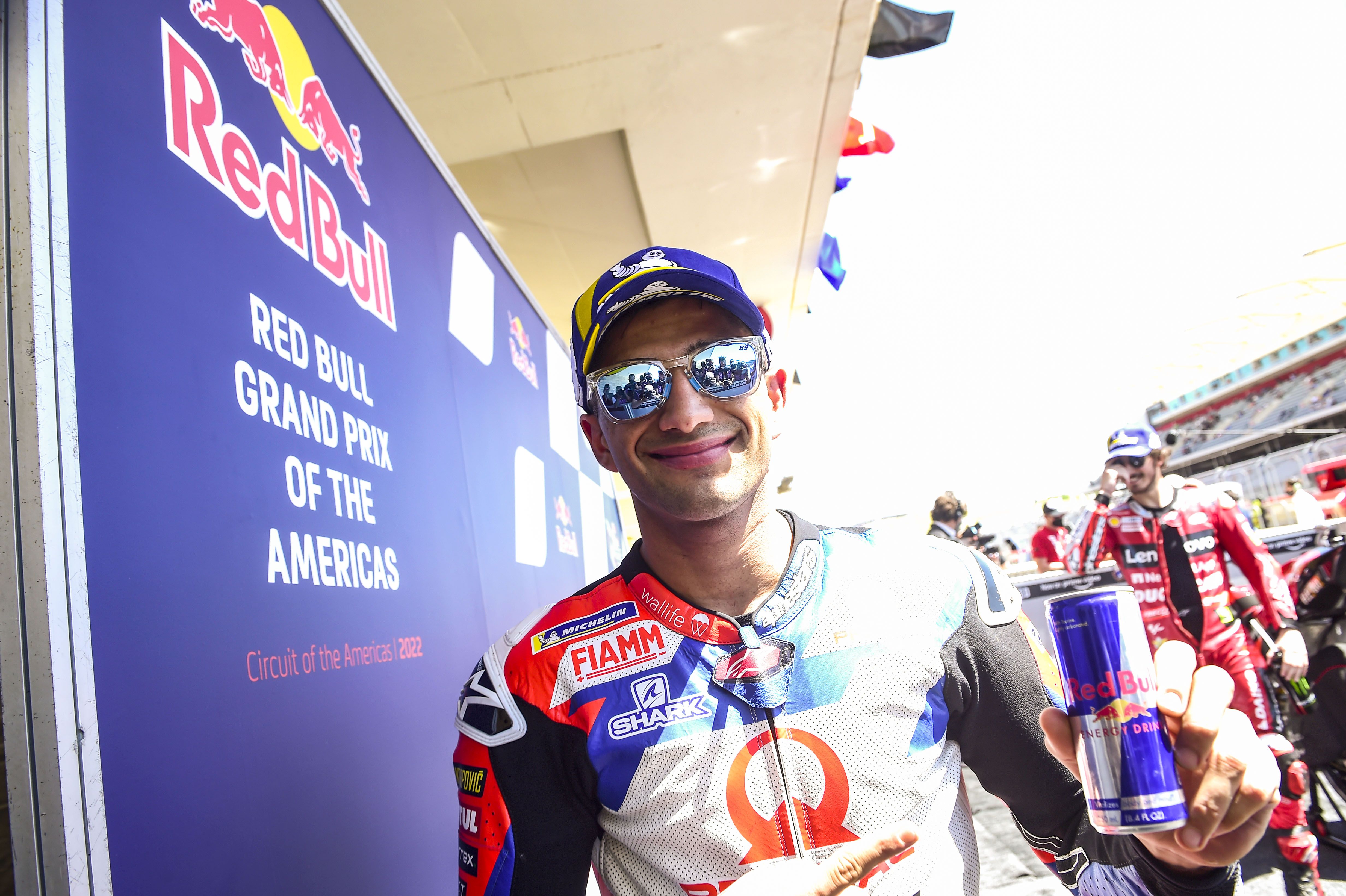 Jorge Martín celebra su segunda pole de 2022 en Austin.