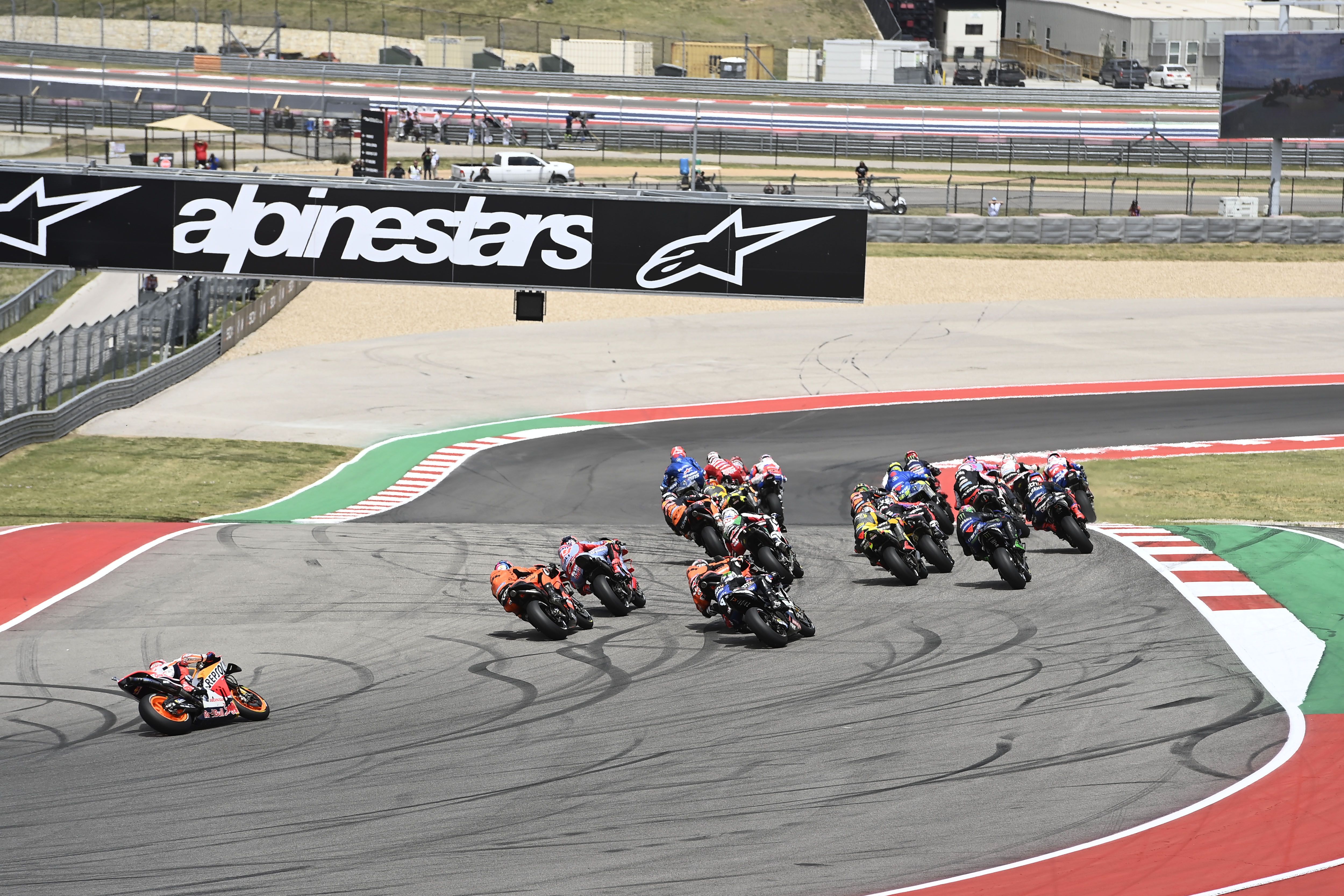 Marc Márquez último en la arrancada, MotoGP Américas 2022