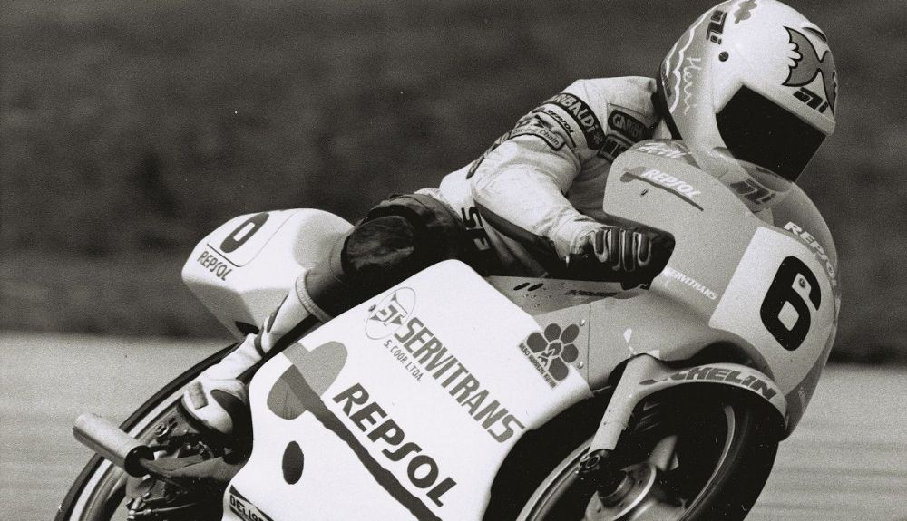 Herri Torrontegui con la Krauser de 80 cc en 1989. Fuente: Maurice Büla © FIM Herri Torrontegui con la Krauser de 80 cc en 1989. Fuente: Maurice Büla © FIM