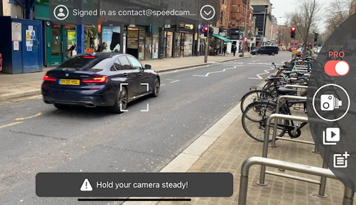 Esta app permite hacer de tu móvil un radar móvil improvisado. Foto Speedcam Anywhere. Esta app permite hacer de tu móvil un radar móvil improvisado. Foto Speedcam Anywhere.
