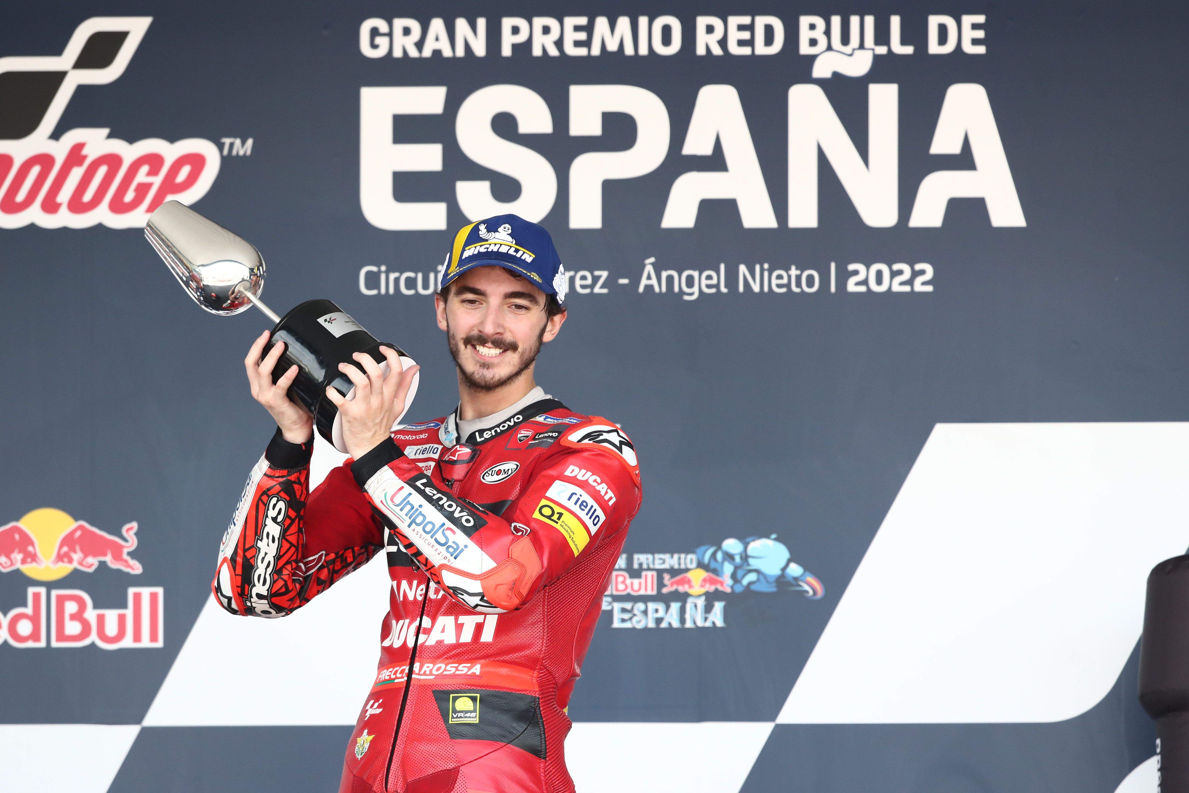 Pecco Bagnaia ganador en Jerez 