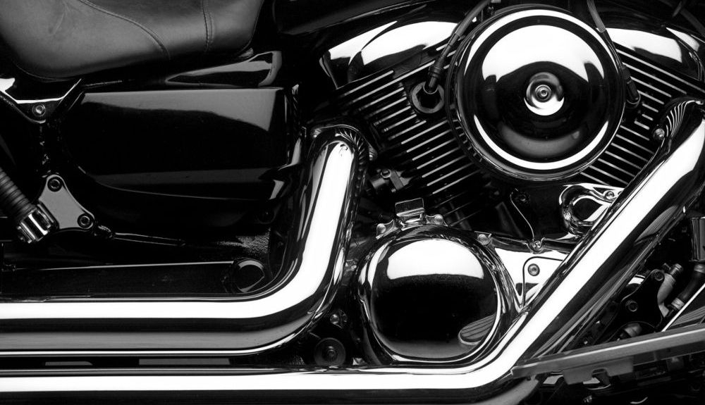 Detalle del motor de una moto donde se encuentran los cilindros. Fuente: iStock.com/66North Detalle del motor de una moto donde se encuentran los cilindros. Fuente: iStock.com/66North