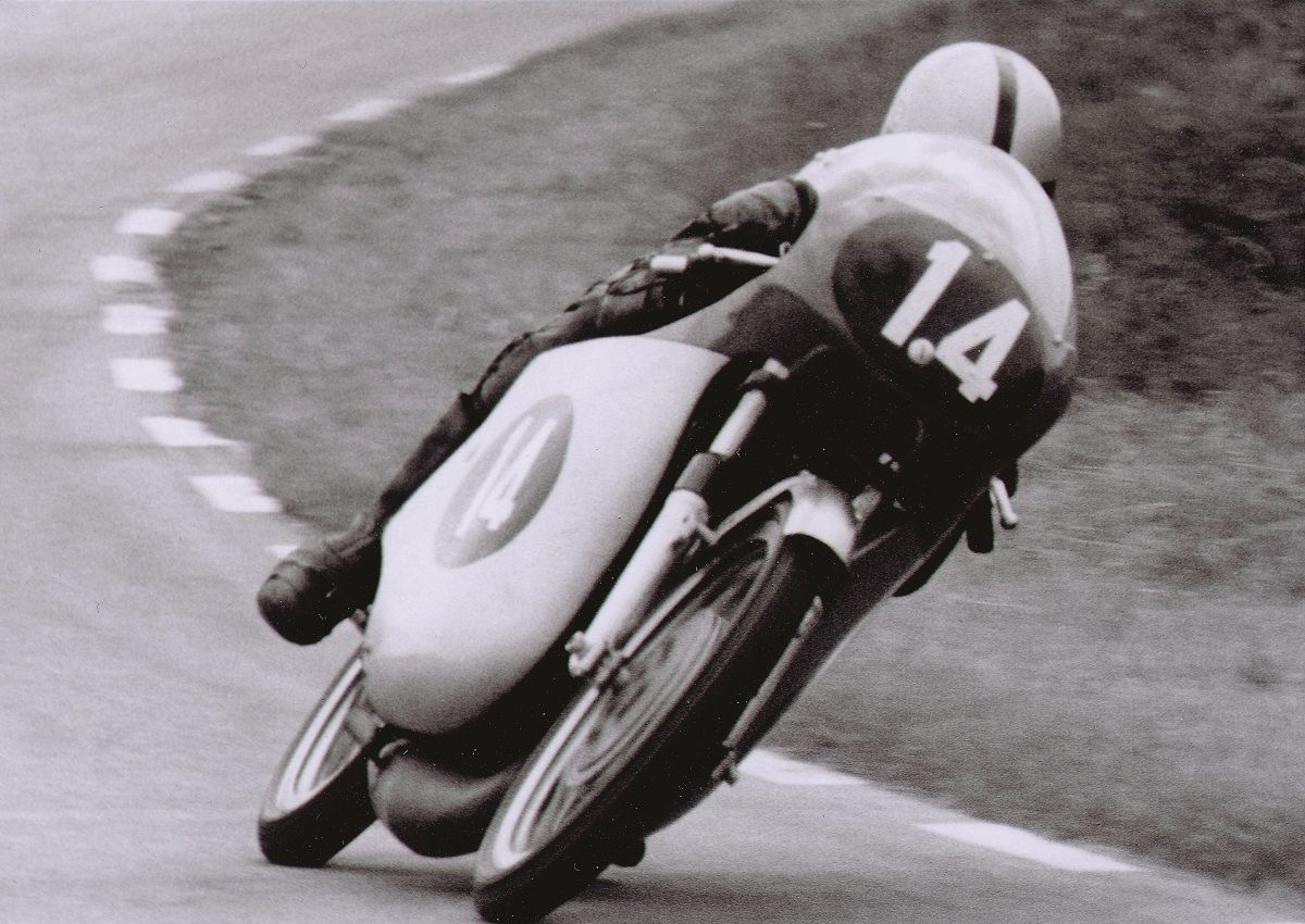 Salvador Cañellas en el GP de España de 1968 que ganó con Bultaco. Fuente: Maurice Büla © FIM