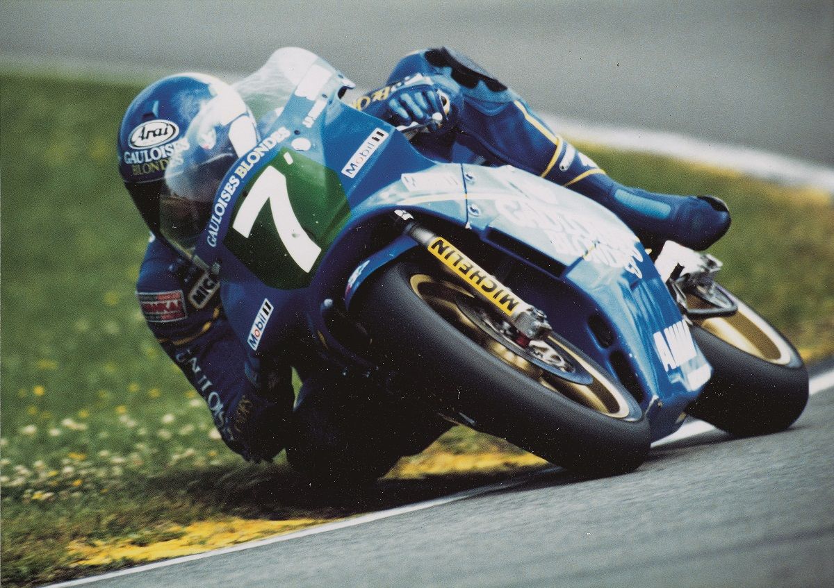 Jean Philippe Ruggia con la Yamaha de 250 cc en Assen en 1989. Fuente: Maurice Büla © FIM