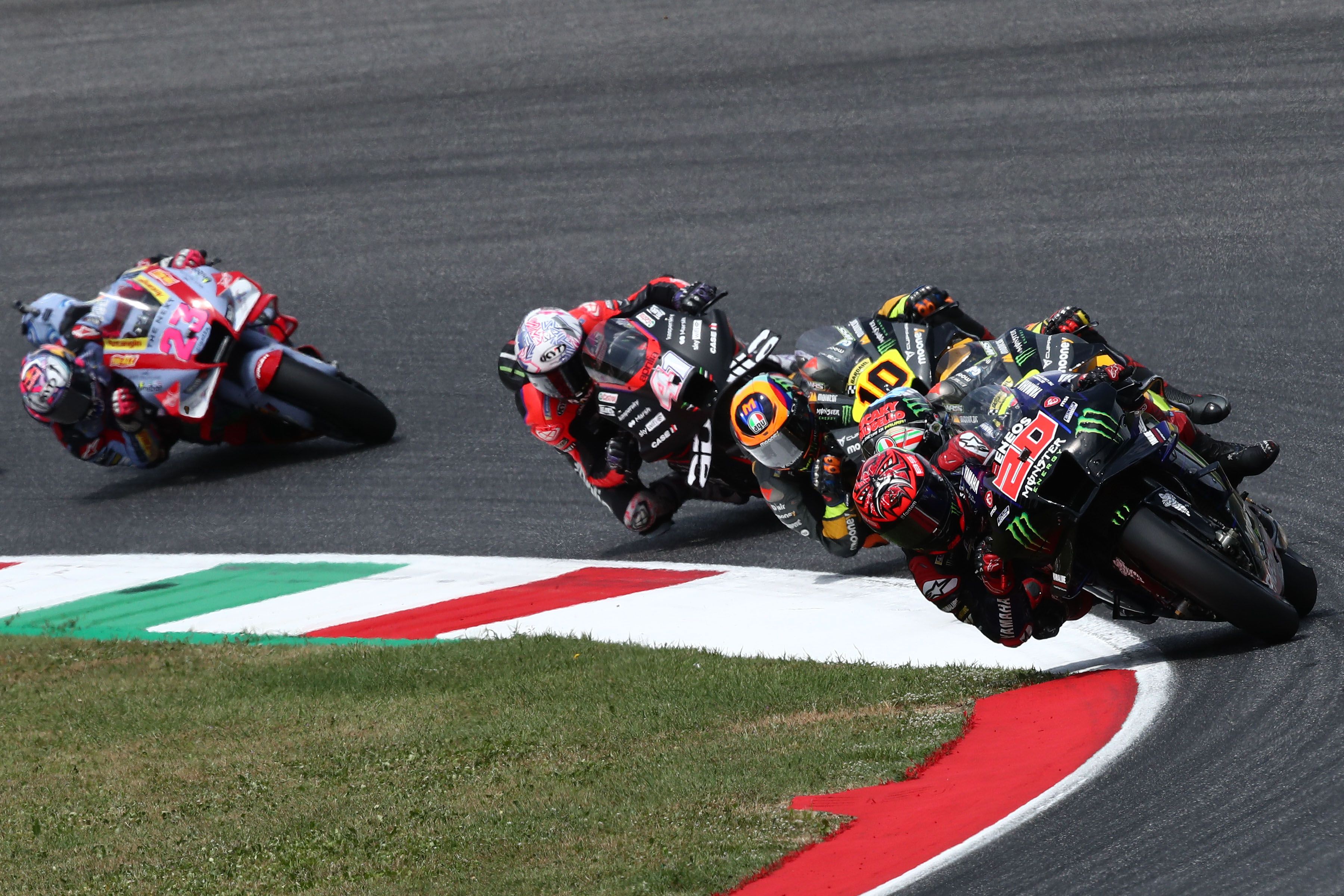 Fabio Quartararo, Marco Bezzecchi, Luca Marini, Aleix Espargaró y Enea Bastianini, MotoGP Mugello 2022