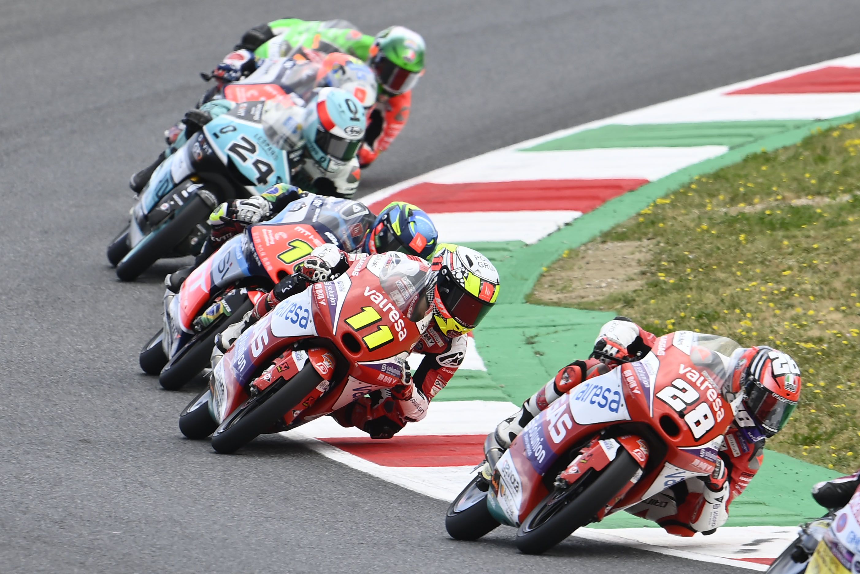 Izan Guevara, Sergio García, Diogo Moreira y Tatsuki Suzuki, Moto3 Mugello 2022