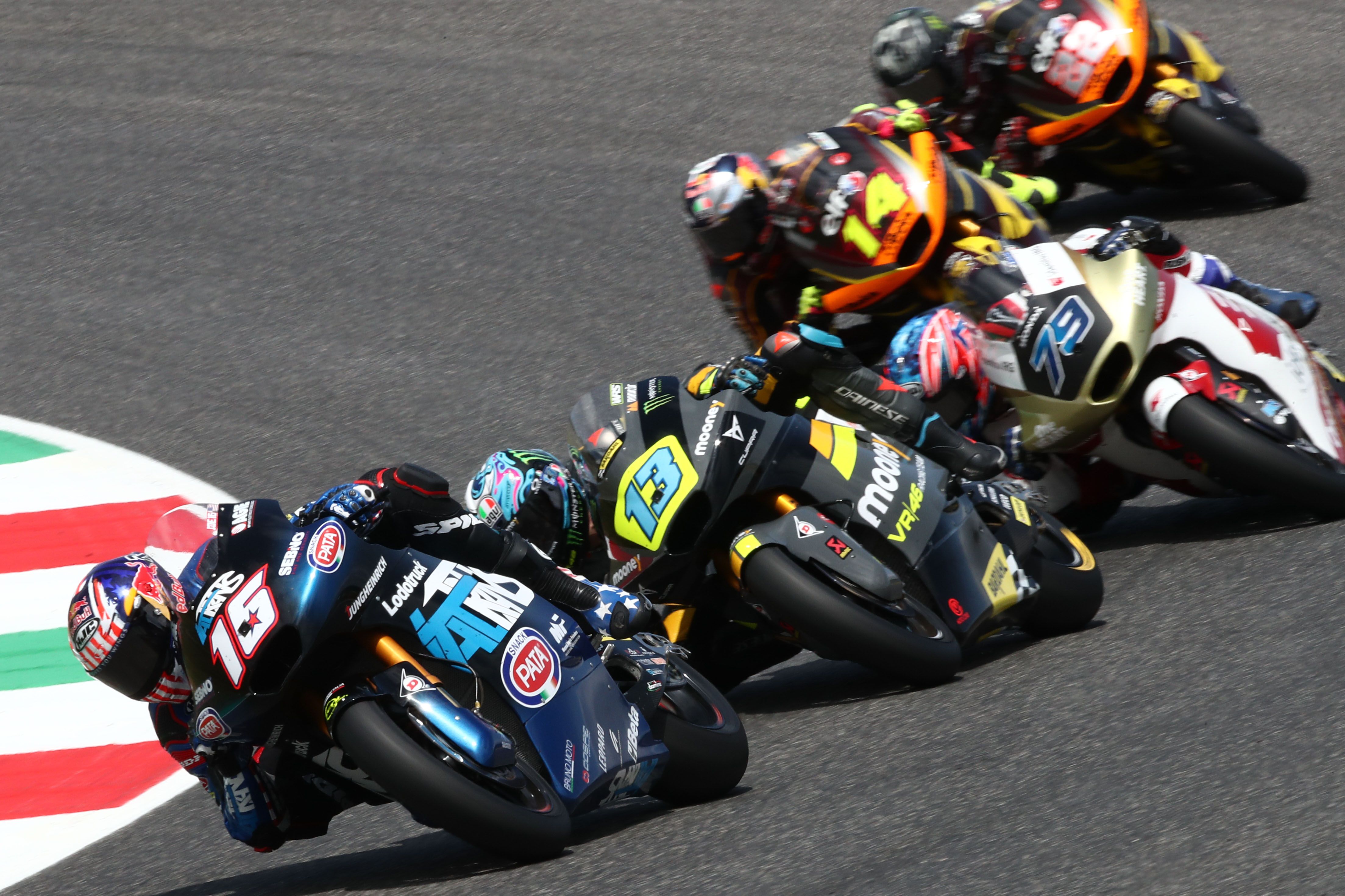 Joe Roberts, Celestino Vietti, Ai Ogura, Tony Arbolino y Sam Lowes, Moto2 Mugello 2022