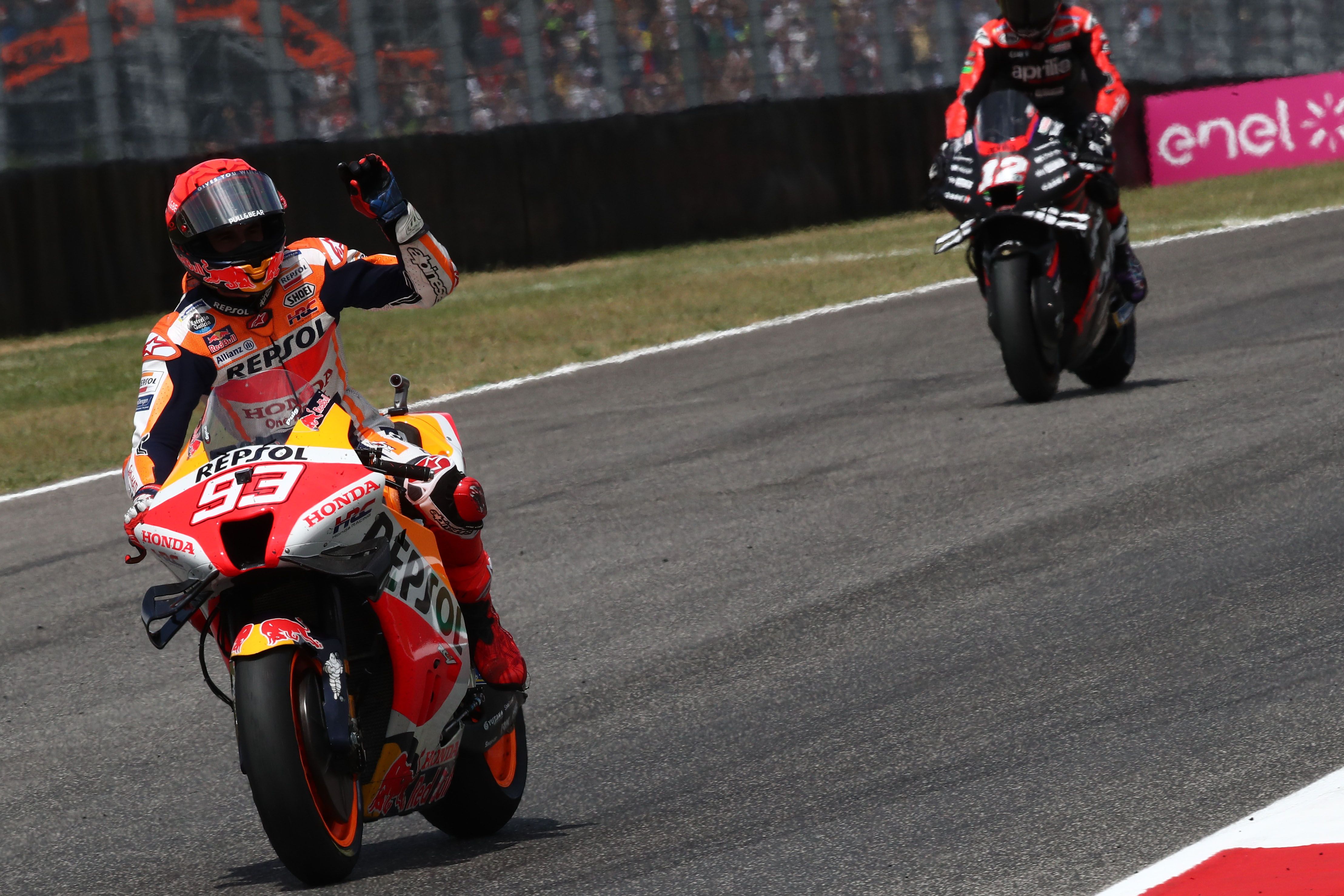 Marc Márquez se despide antes de su operación, MotoGP Mugello 2022