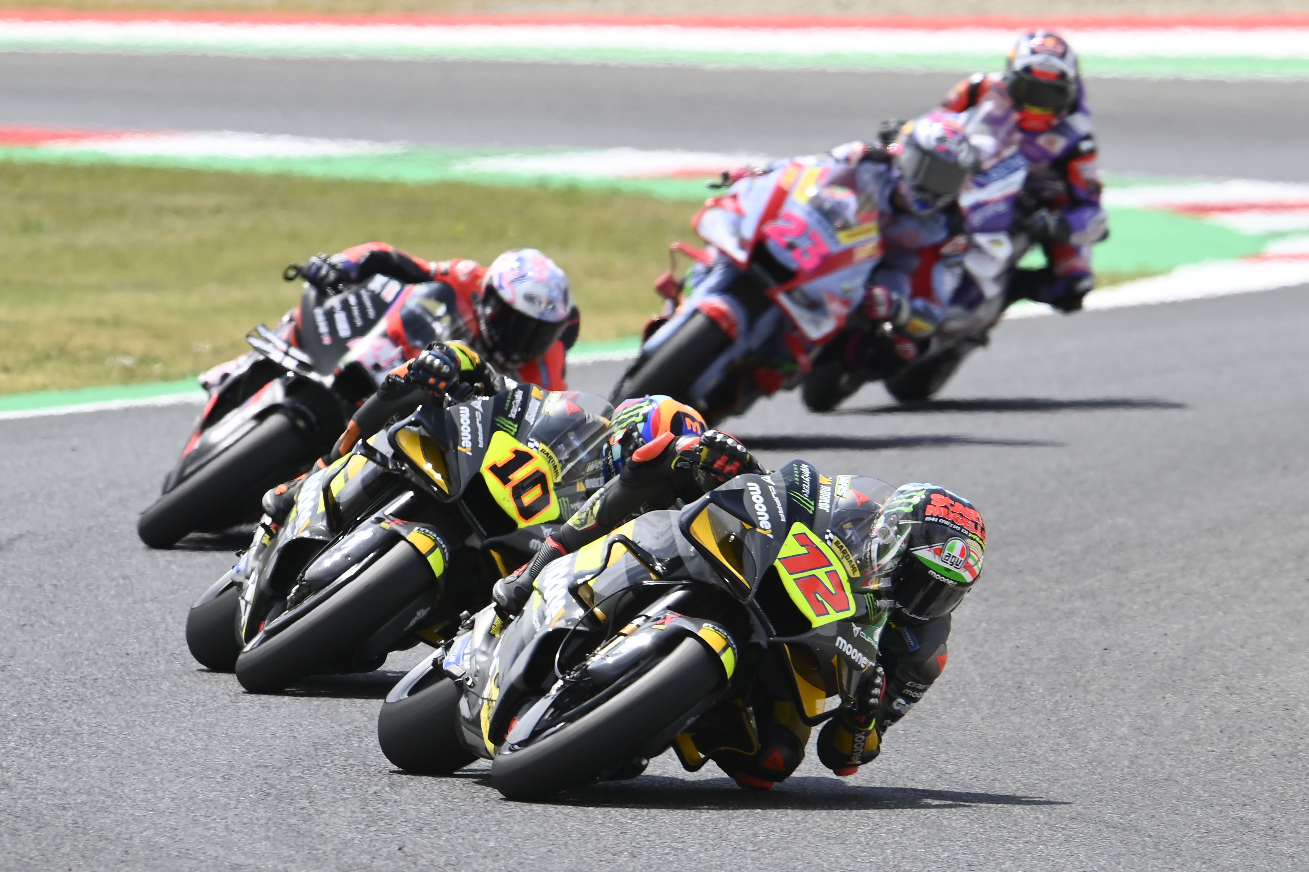 Marco Bezzecchi, Luca Marini, Aleix Espargaró, Enea Bastianini y Johann Zarco, MotoGP Mugello 2022