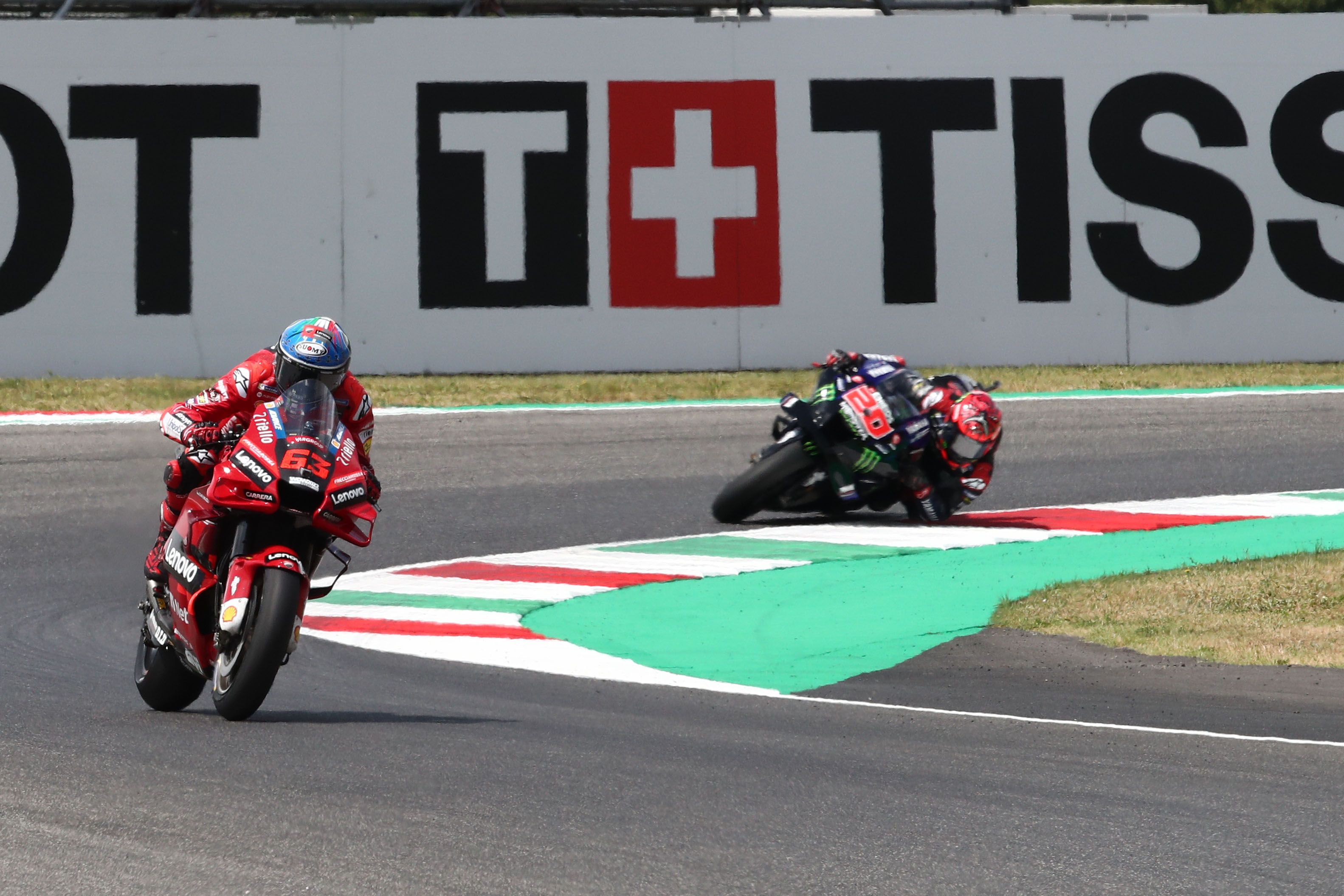Pecco Bagnaia mantiene a Fabio Quartararo a distancia, MotoGP Mugello 2022