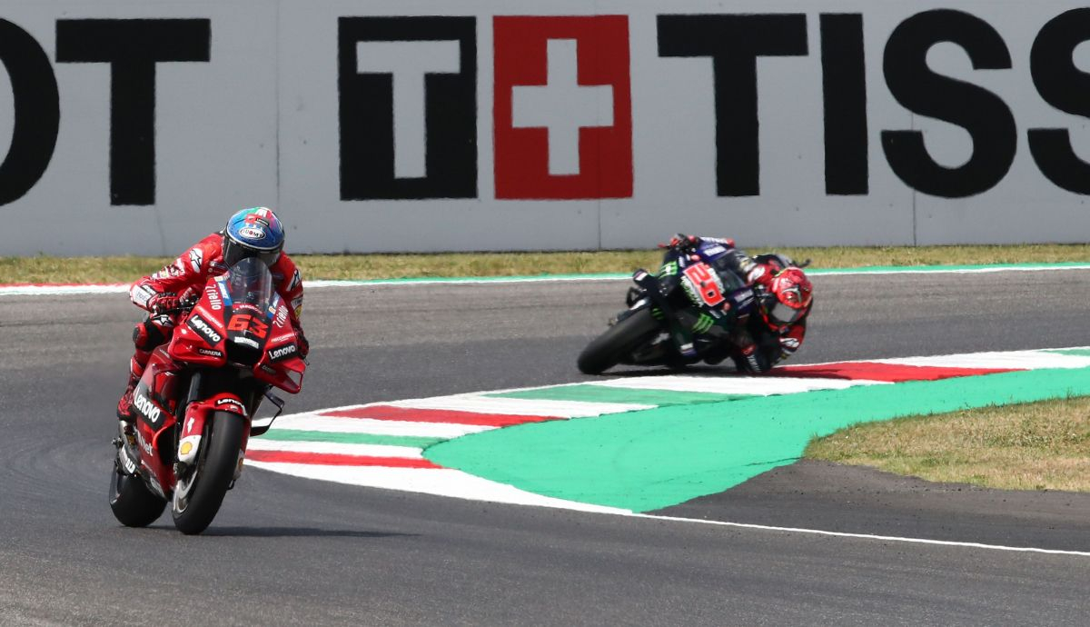Pecco Bagnaia mantiene a Fabio Quartararo a distancia, MotoGP Mugello 2022 Pecco Bagnaia mantiene a Fabio Quartararo a distancia, MotoGP Mugello 2022