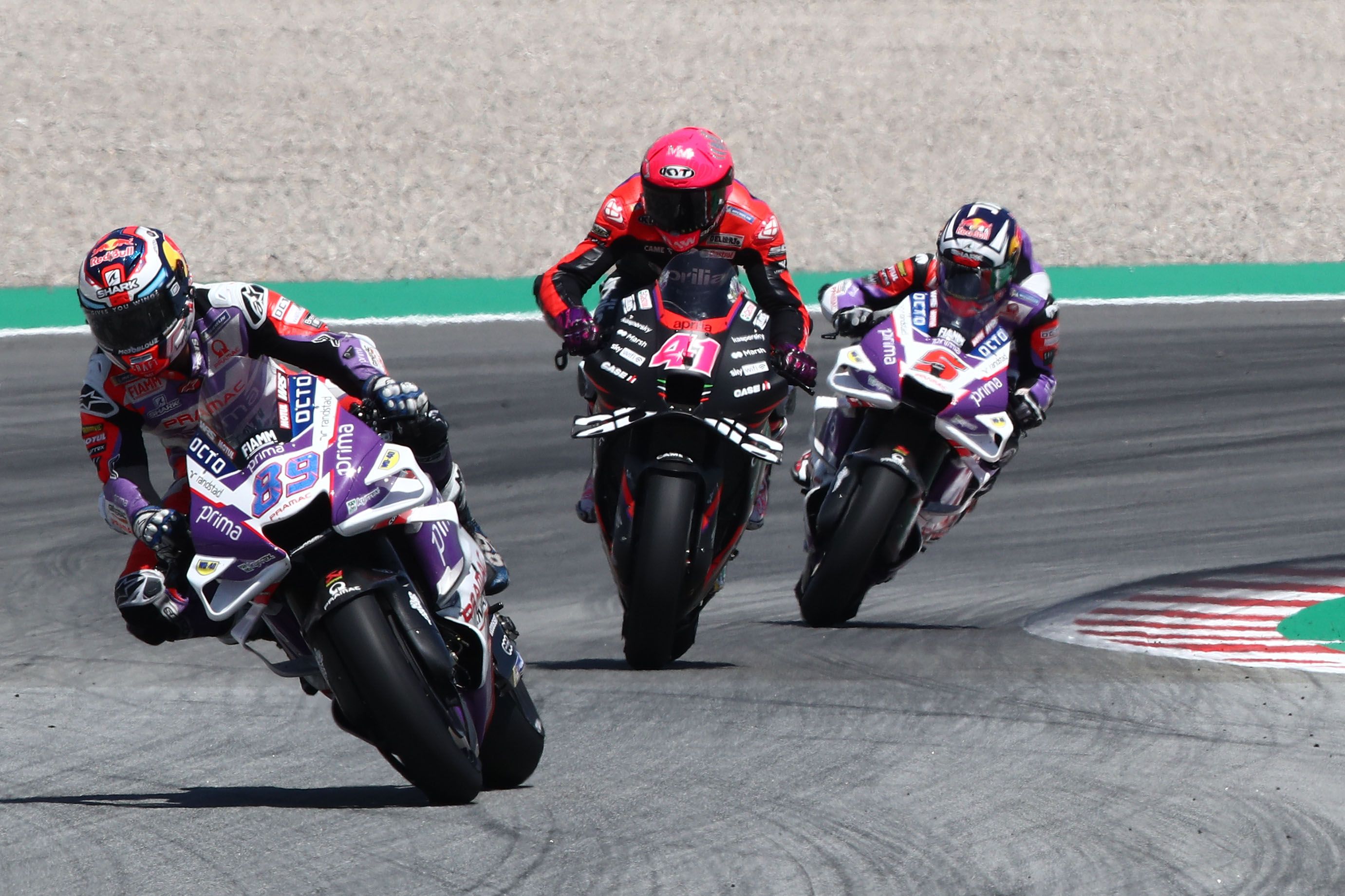Jorge Martín lidera un trío con Aleix Espargaró y Johann Zarco, MotoGP Catalunya 2022