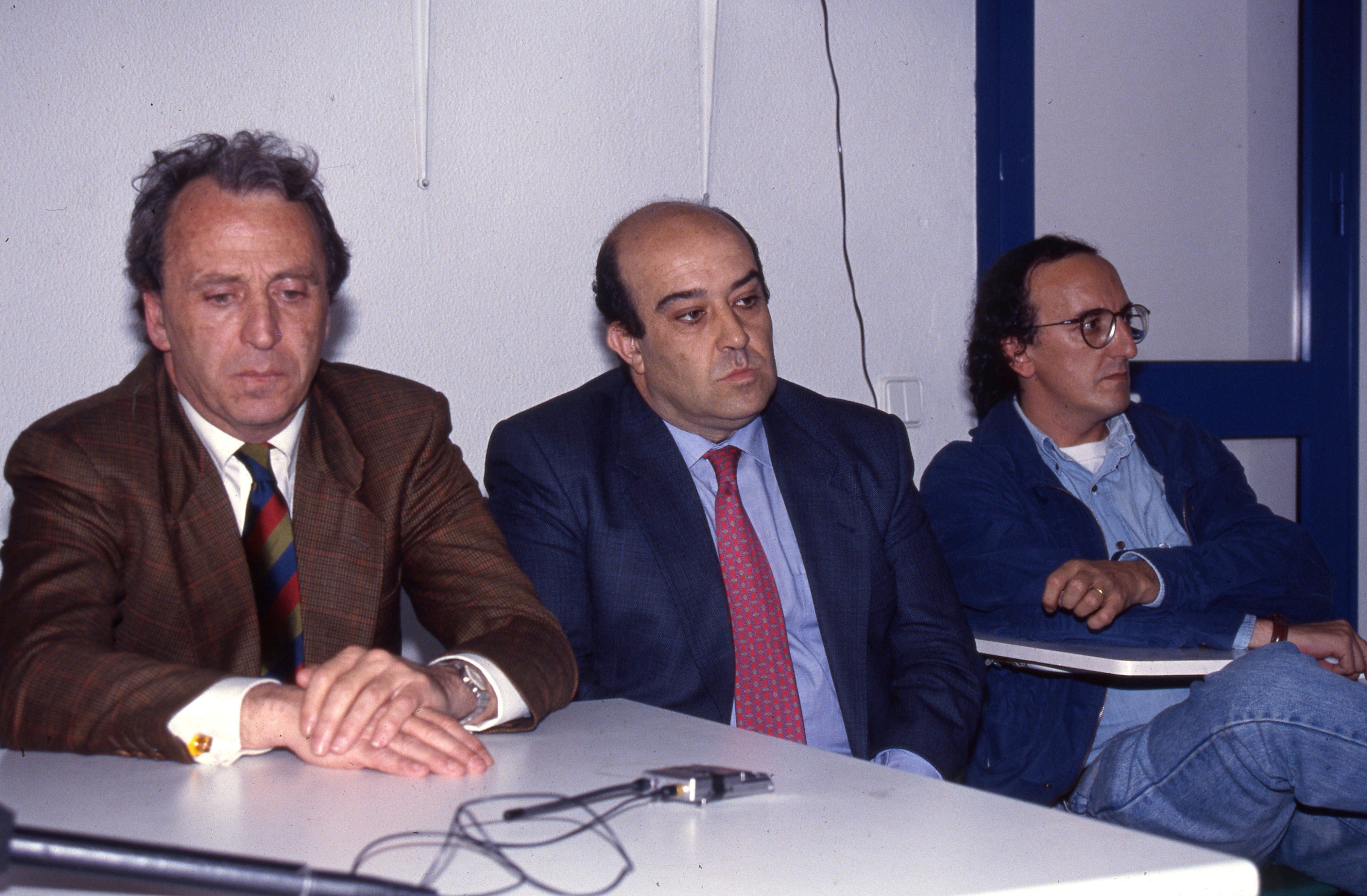 Guimaraes, Ezpeleta y Roures en Jerez, en 1991.