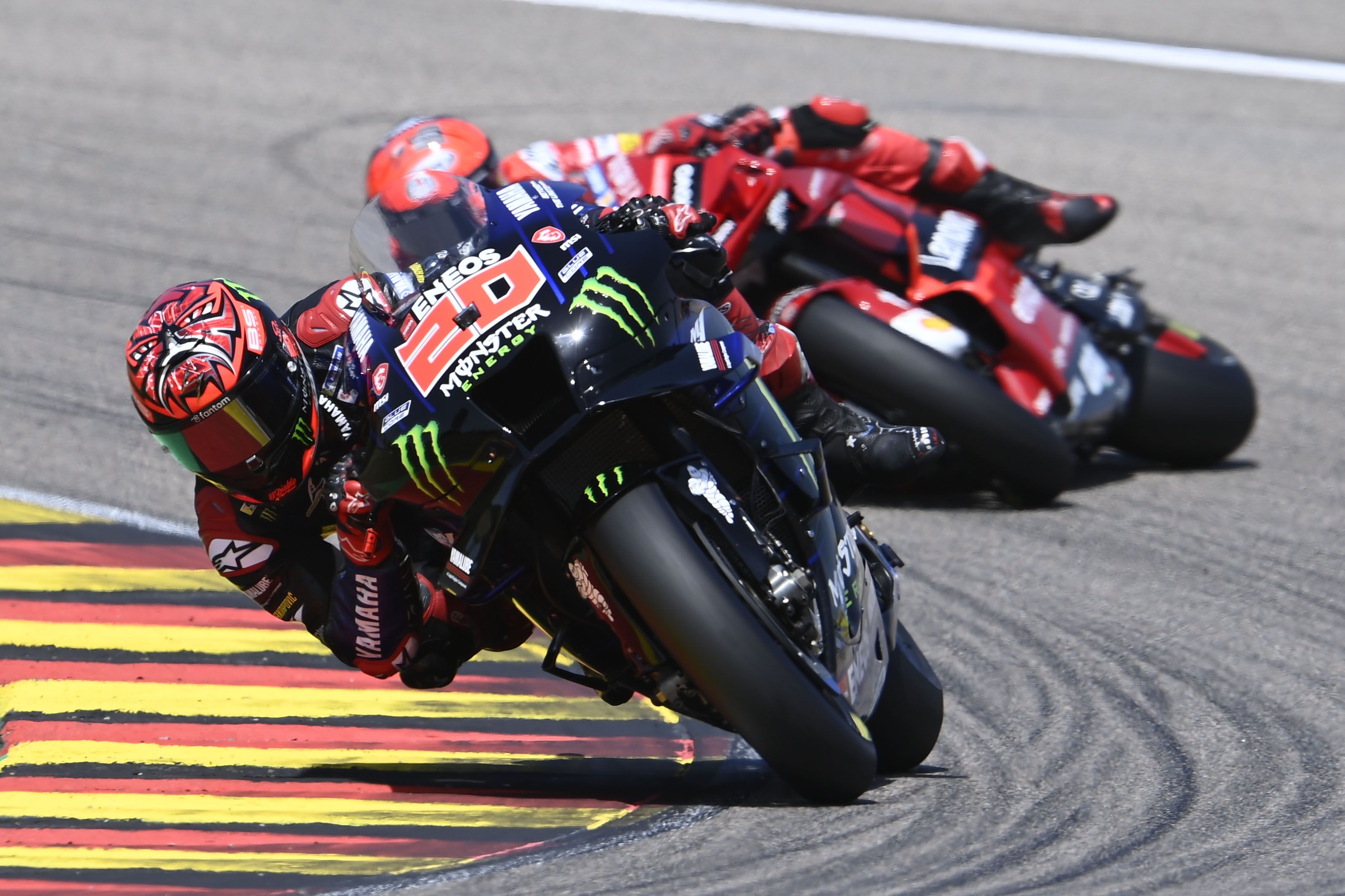Fabio Quartararo lidera y Pecco Bagnaia pierde el control de su Ducati, MotoGP Sachsenring 2022