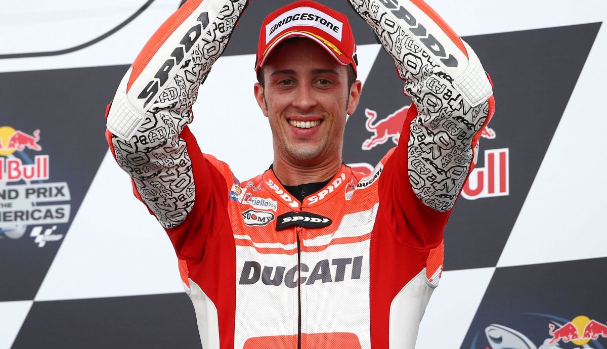 Andrea Dovizioso en su primer podio con Ducati Andrea Dovizioso en su primer podio con Ducati
