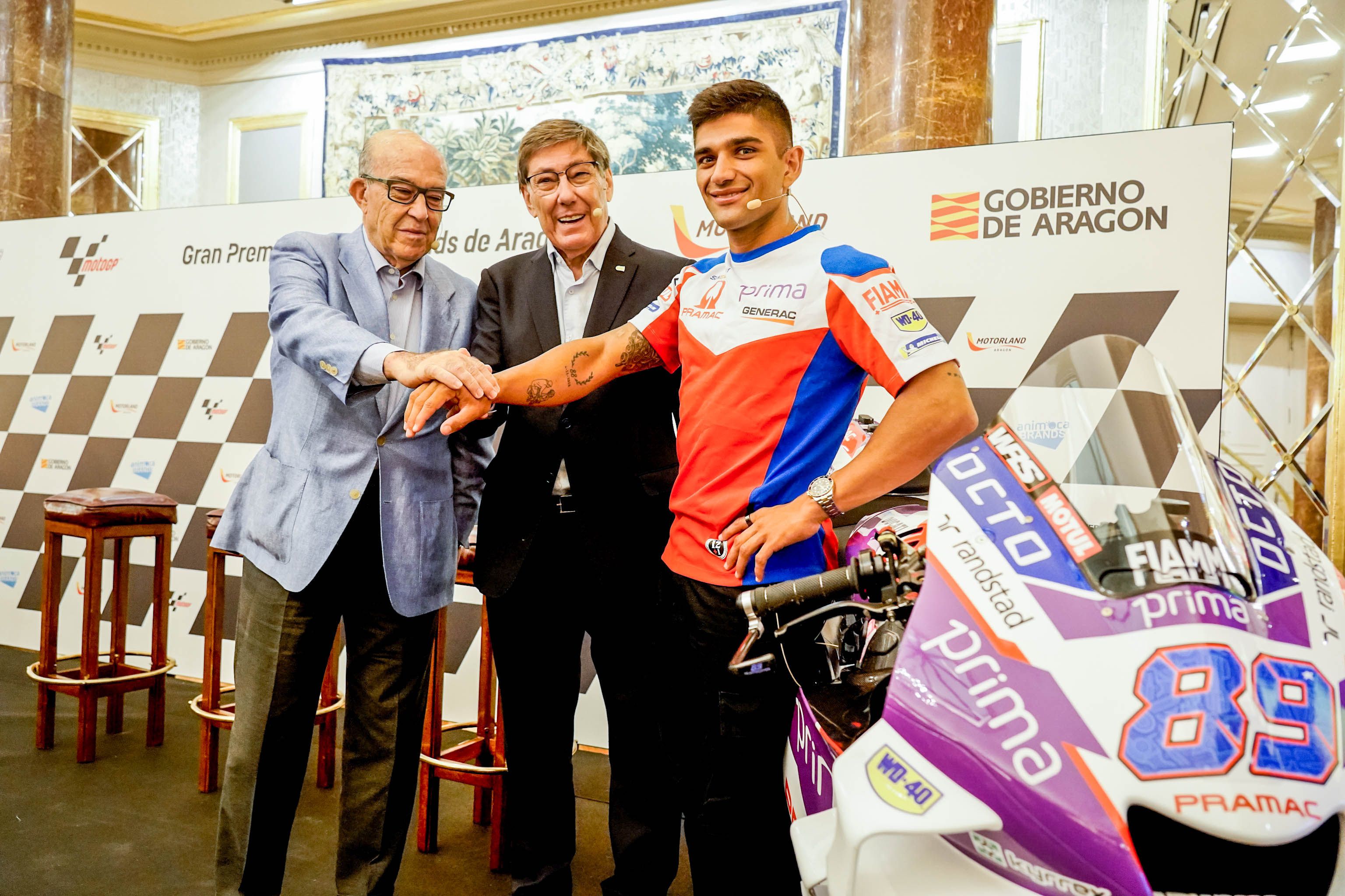 Acto de presentacion del Gran Premio de Aragón en Madrid.