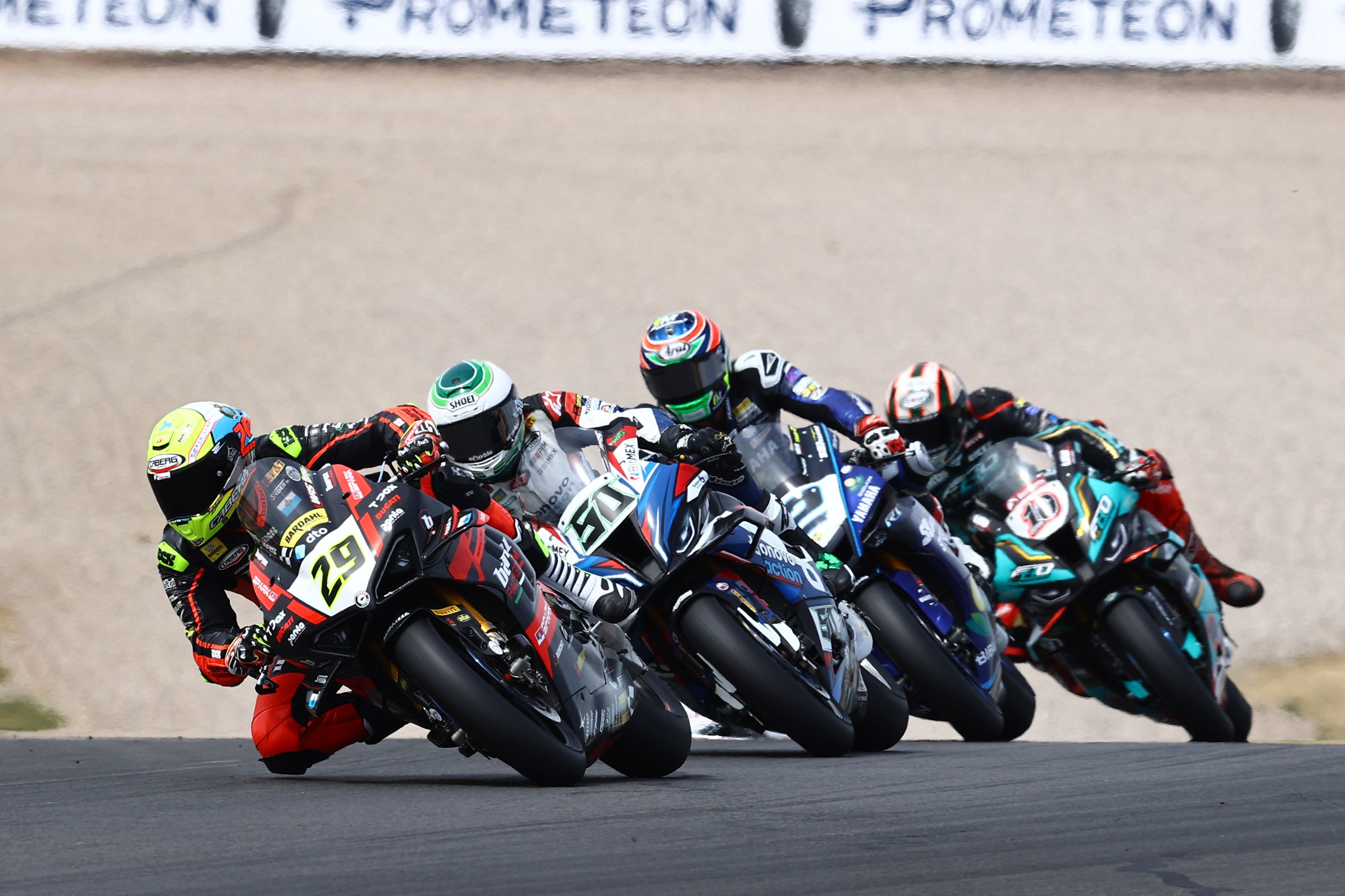 Luca Bernardi, Eugene Laverty, Roberto Tamburini y Peter Hickman, WSBK Donington 2022