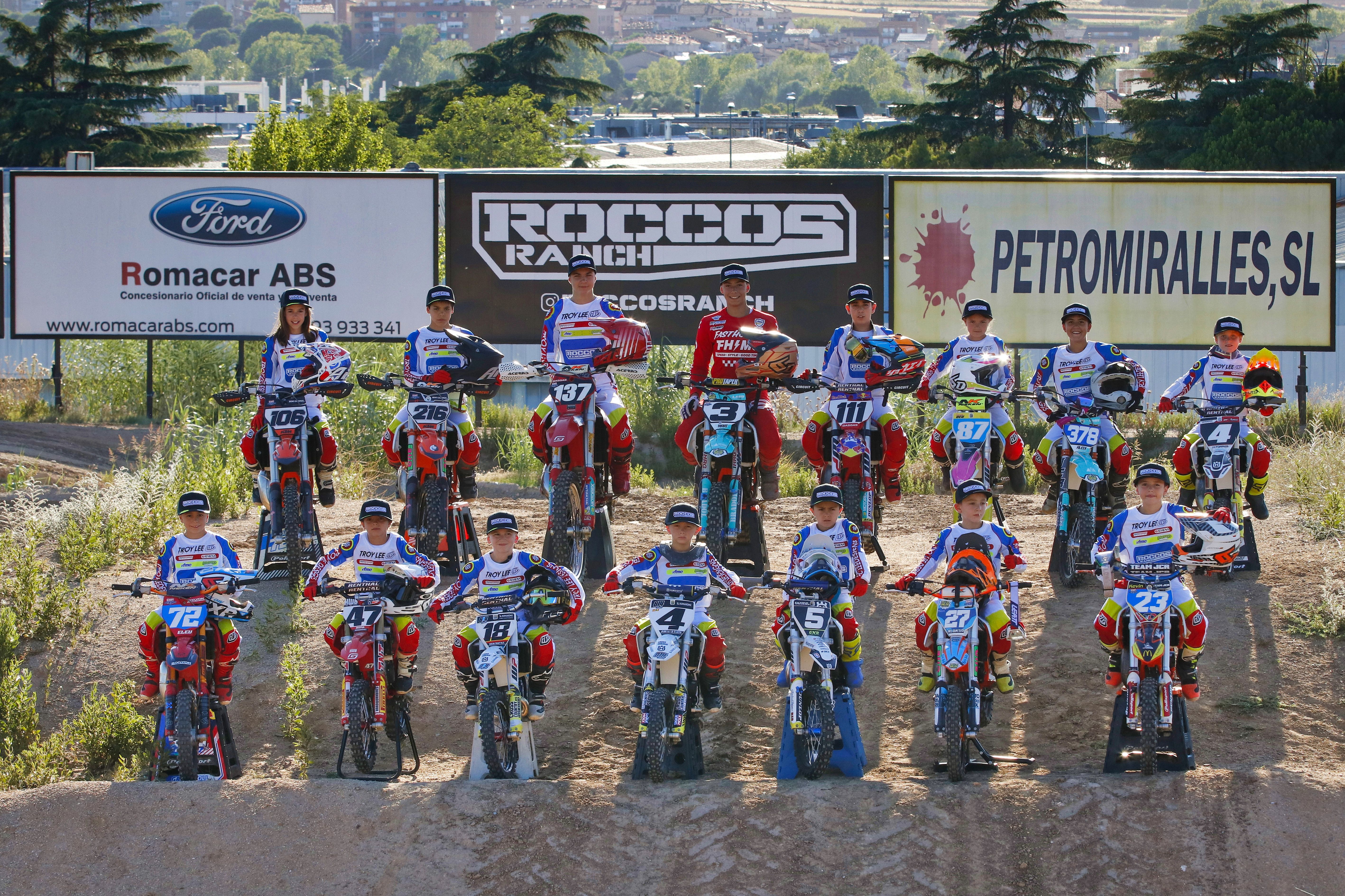 Podio del Team Spain Roccos Ranch en el MX Masterkids
