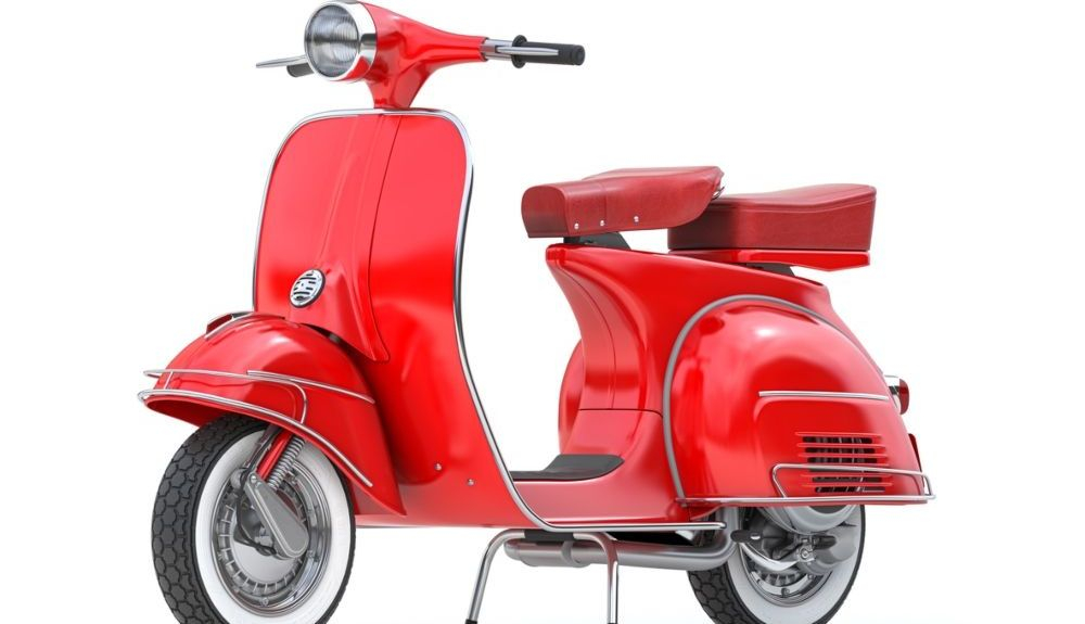 Scooter que, normalmente, lleva un sistema de transmisión por correa. Fuente: iStock.com/ Bet_Noire Scooter que, normalmente, lleva un sistema de transmisión por correa. Fuente: iStock.com/ Bet_Noire