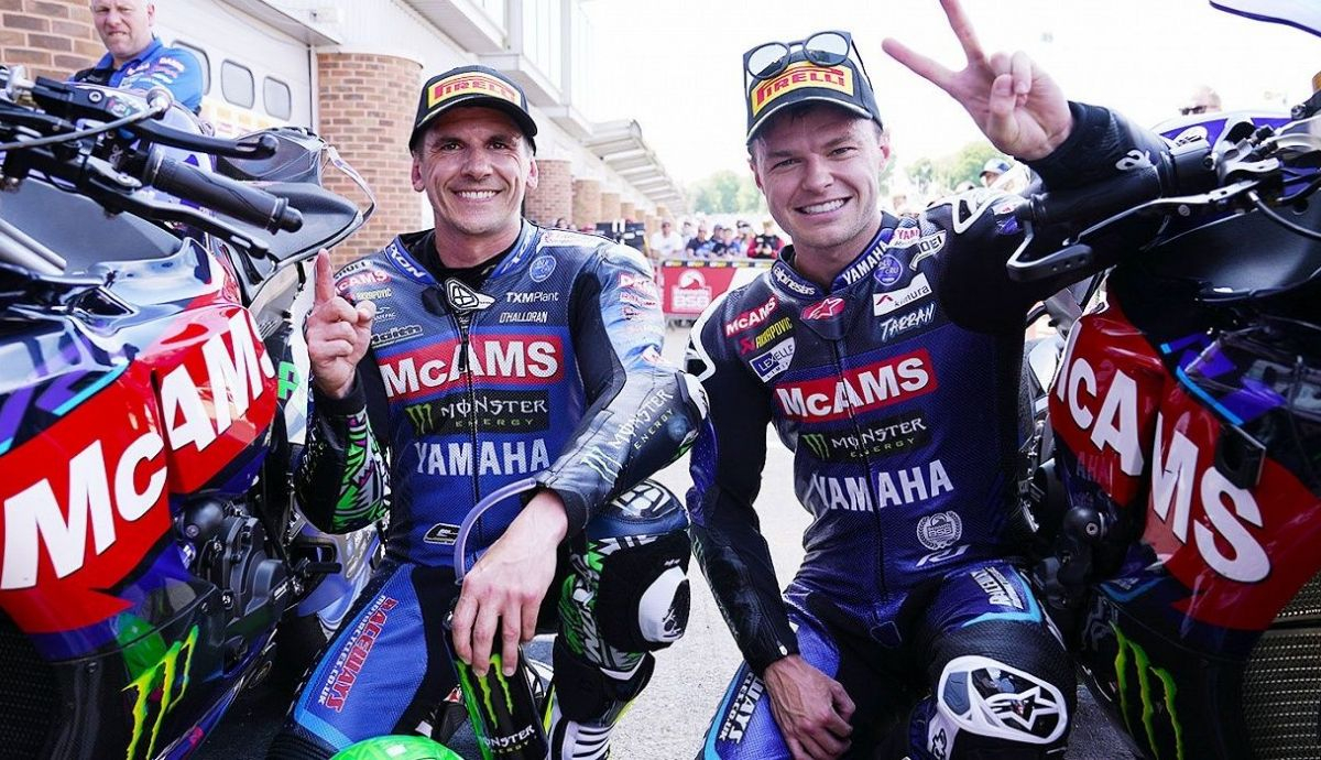 Jason O'Halloran y Tarran MacKenzie celebran un fin de semana mágico para el McAms Yamaha en Brands Hatch