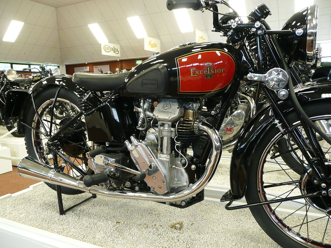 Excelsior Manxman de 350cc de 1937. Fuente: Thruxton en Creative Commons