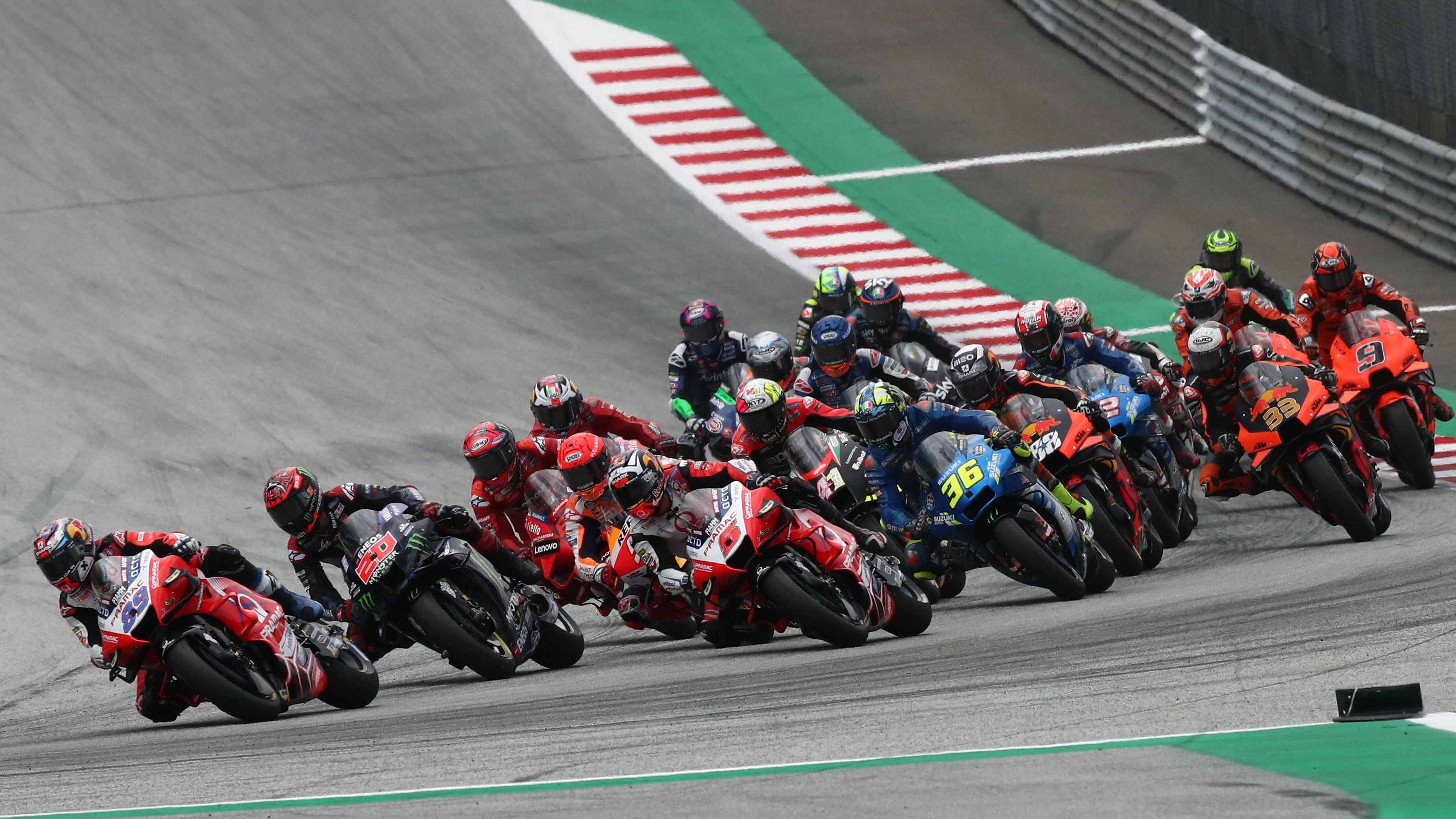 Salida de la carrera de MotoGP en el Red Bull Ring de Austria el año pasado
