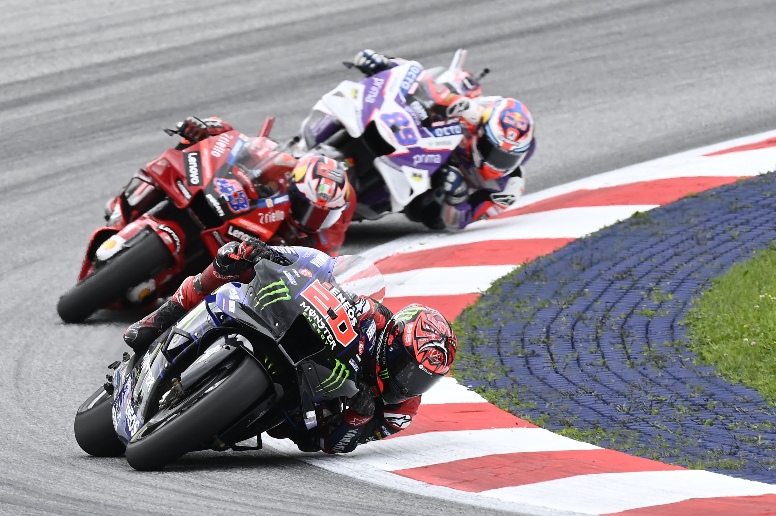 Fabio Quartararo deja atrás a Jack Miller y Jorge Martín, MotoGP Austria 2022