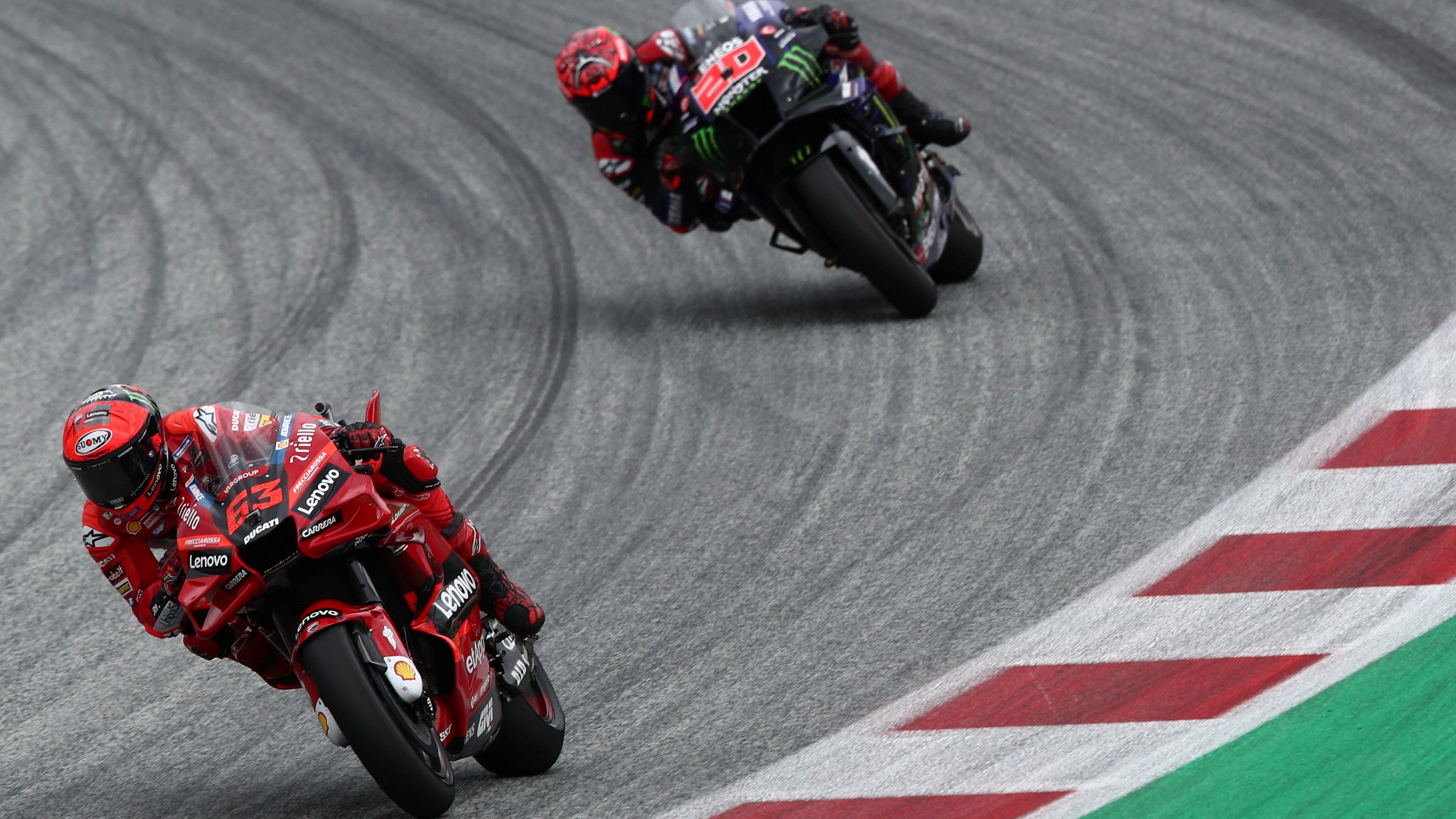 Pecco Bagnaia y Fabio Quartararo volvieron a ser protagonistas de MotoGP en Austria