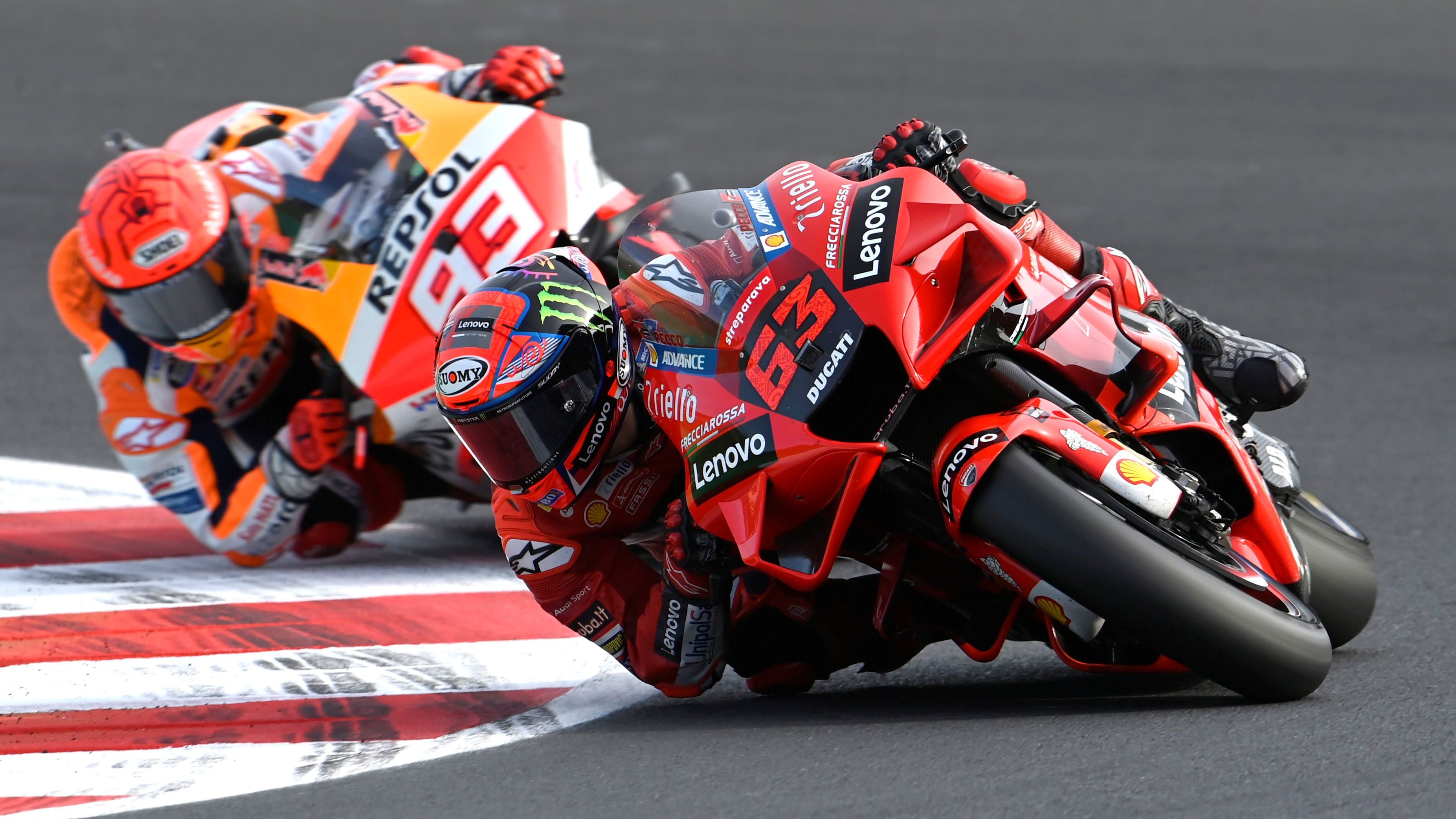 Pecco Bagnaia y Marc Márquez fueron los ganadores de MotoGP 2021 en Misano